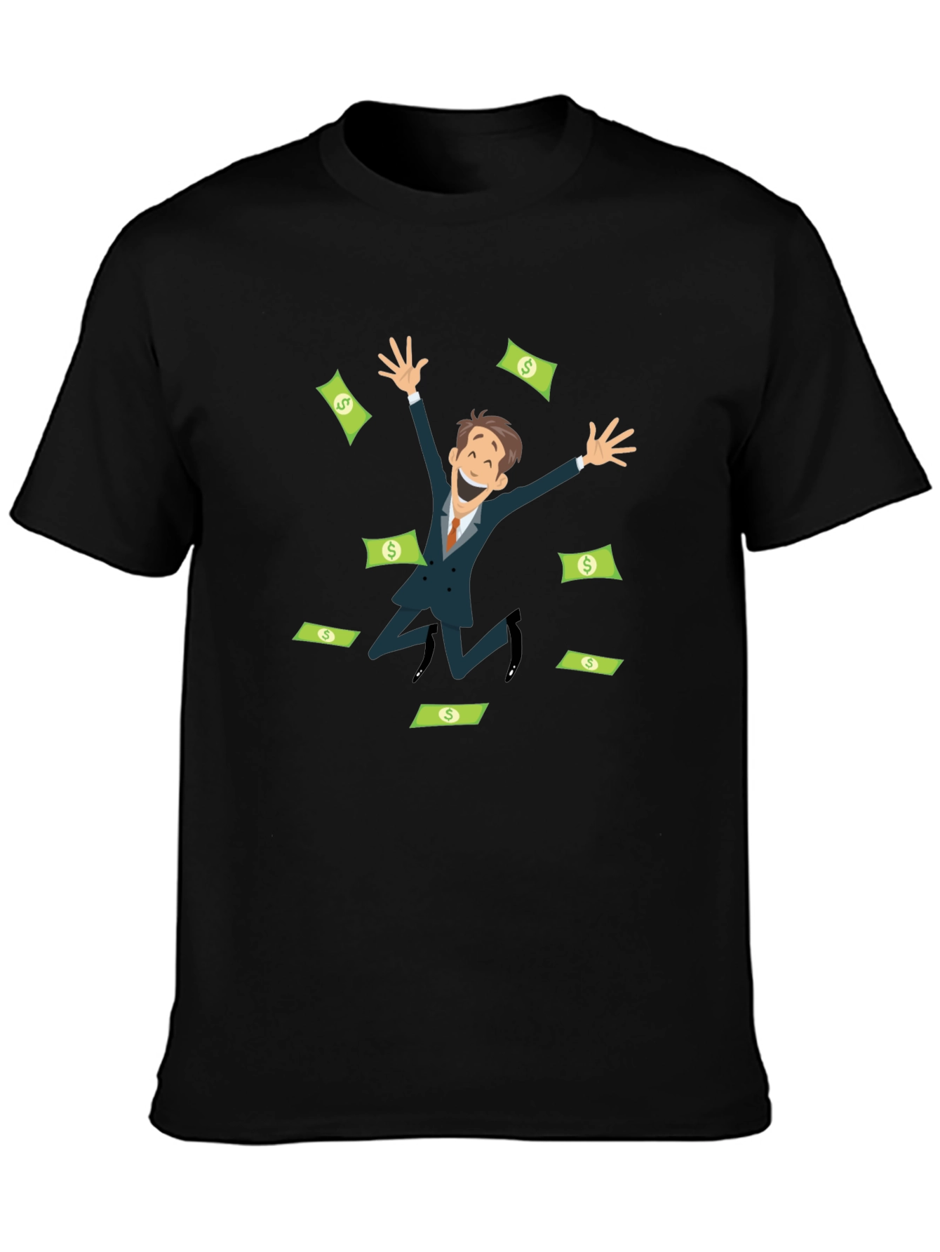 Black Money Man Graphic T-Shirt view 3