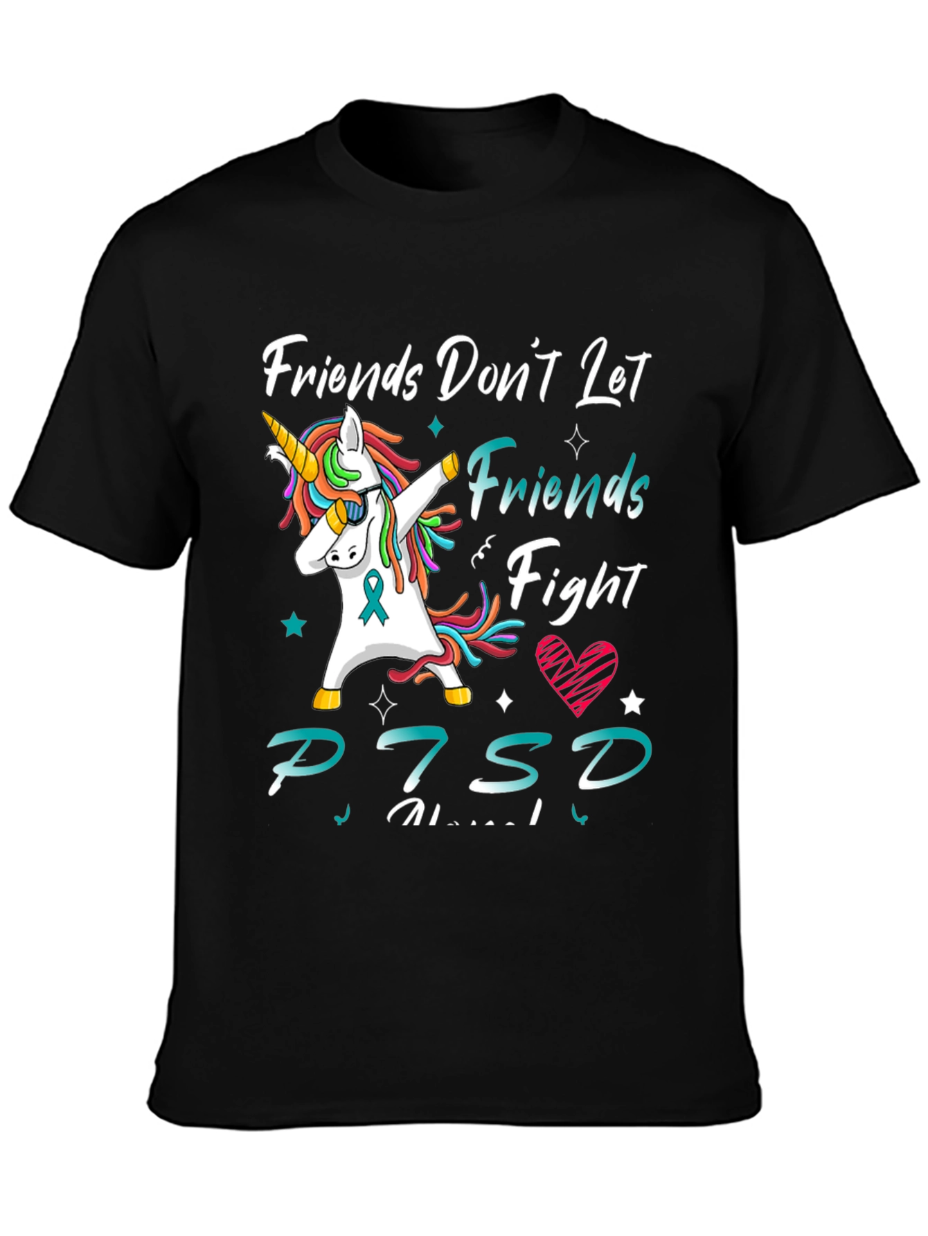 Friends Fight PTSD Unicorn T-Shirt - 3