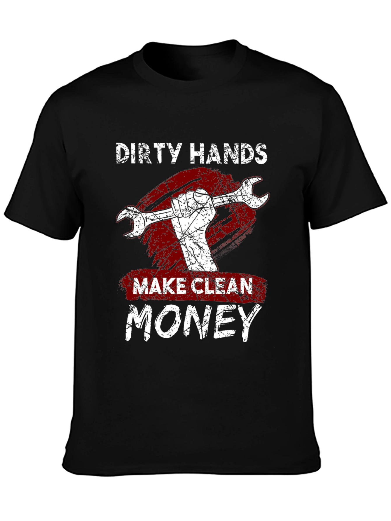 Black Dirty Hands Make Clean Money Graphic Tee view 3