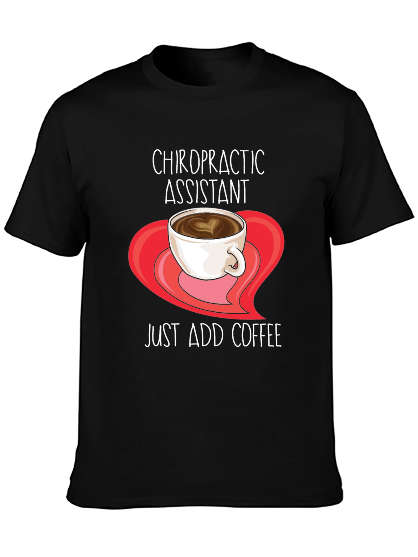Black Chiropractic Assistant Coffee T-Shirt view 3