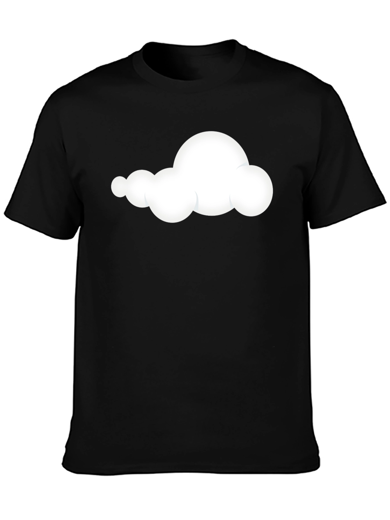Black Cloud Graphic Black T-Shirt - Soft & Stylish view 3