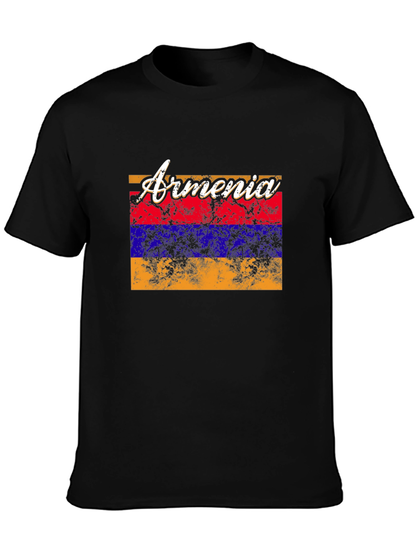 Armenia Flag T-Shirt Distressed Look - 3