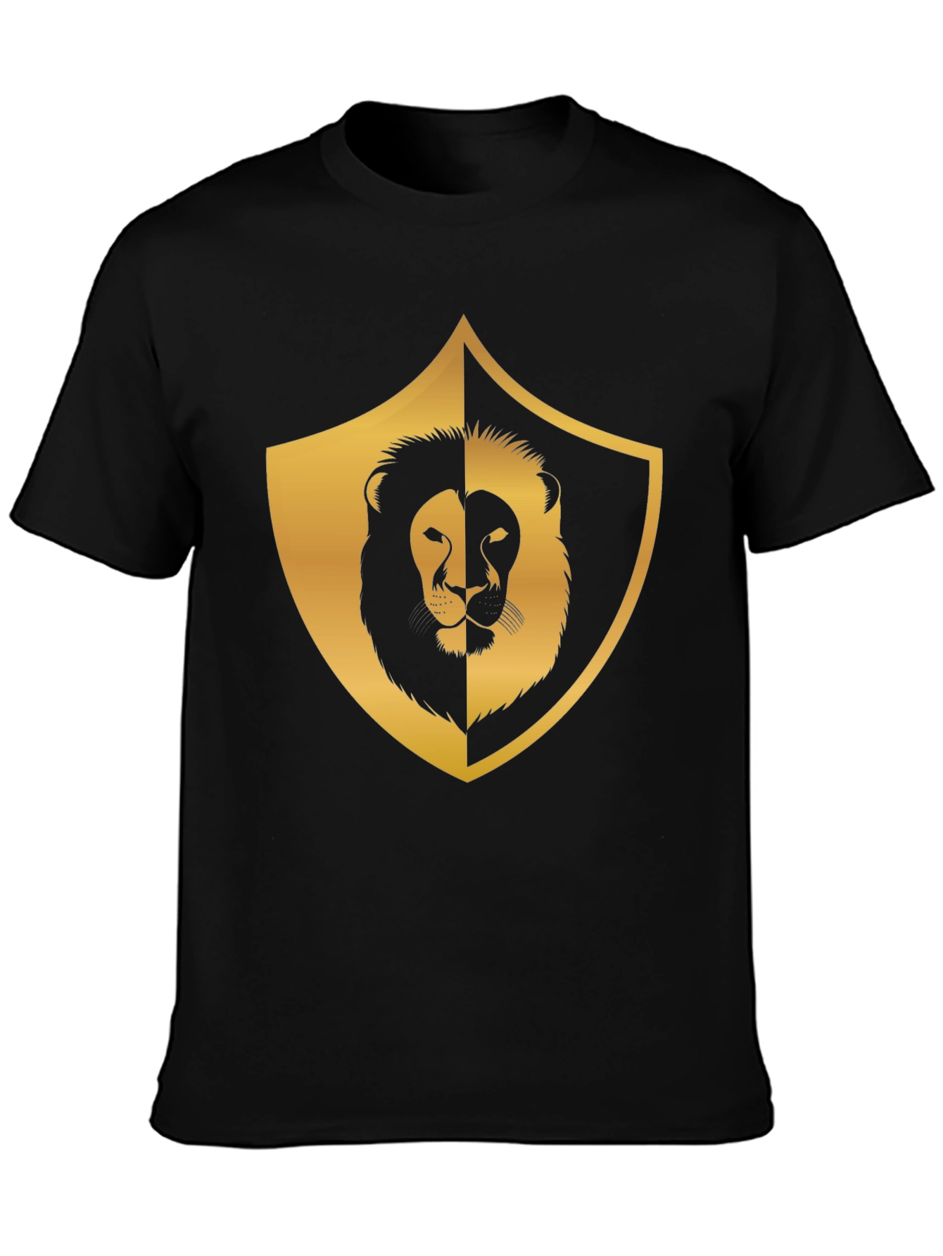 Black Lion Shield Graphic Tee - Black view 3