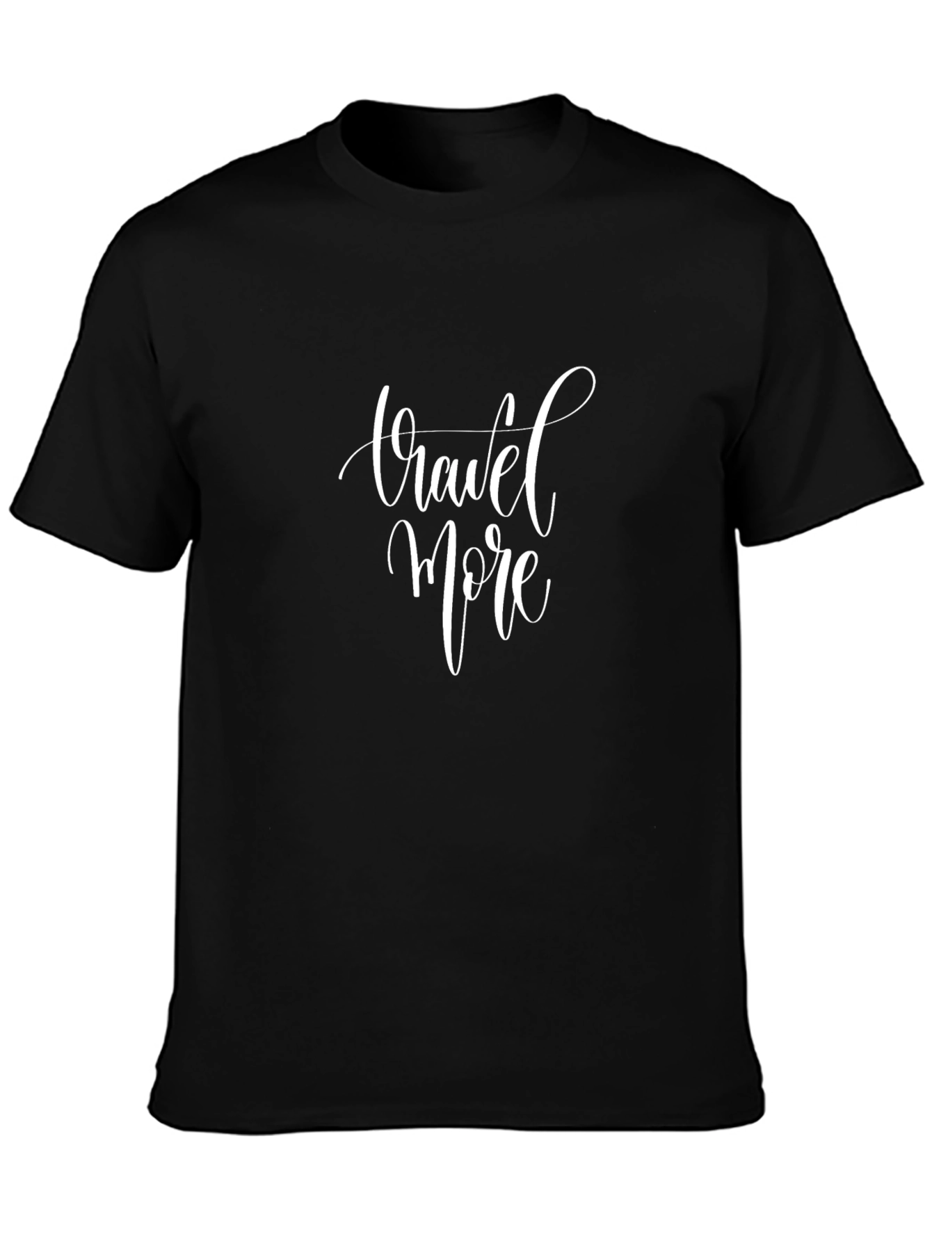 Black Travel More Black Graphic Tee view 3