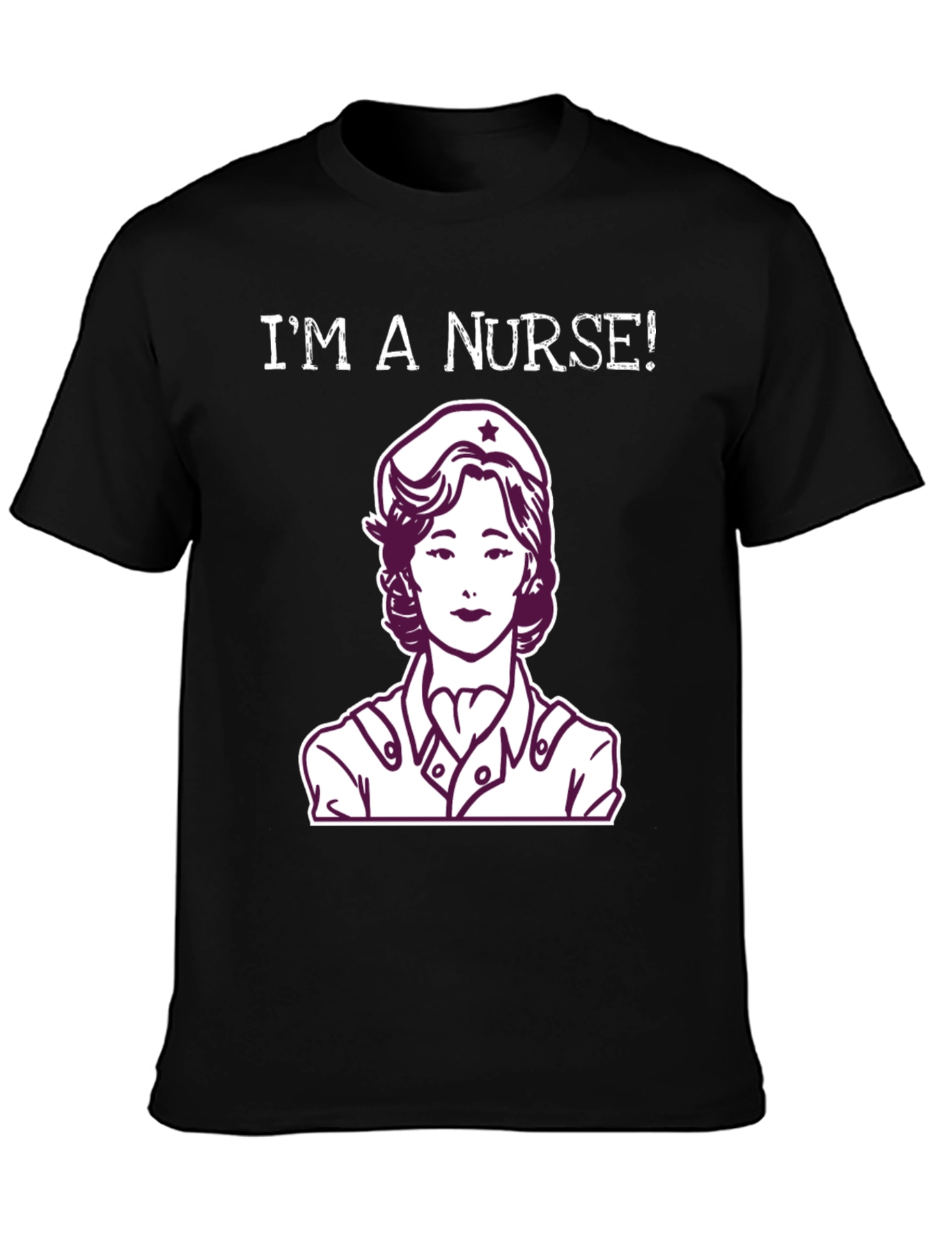 Black I'm a Nurse! Graphic Tee view 3