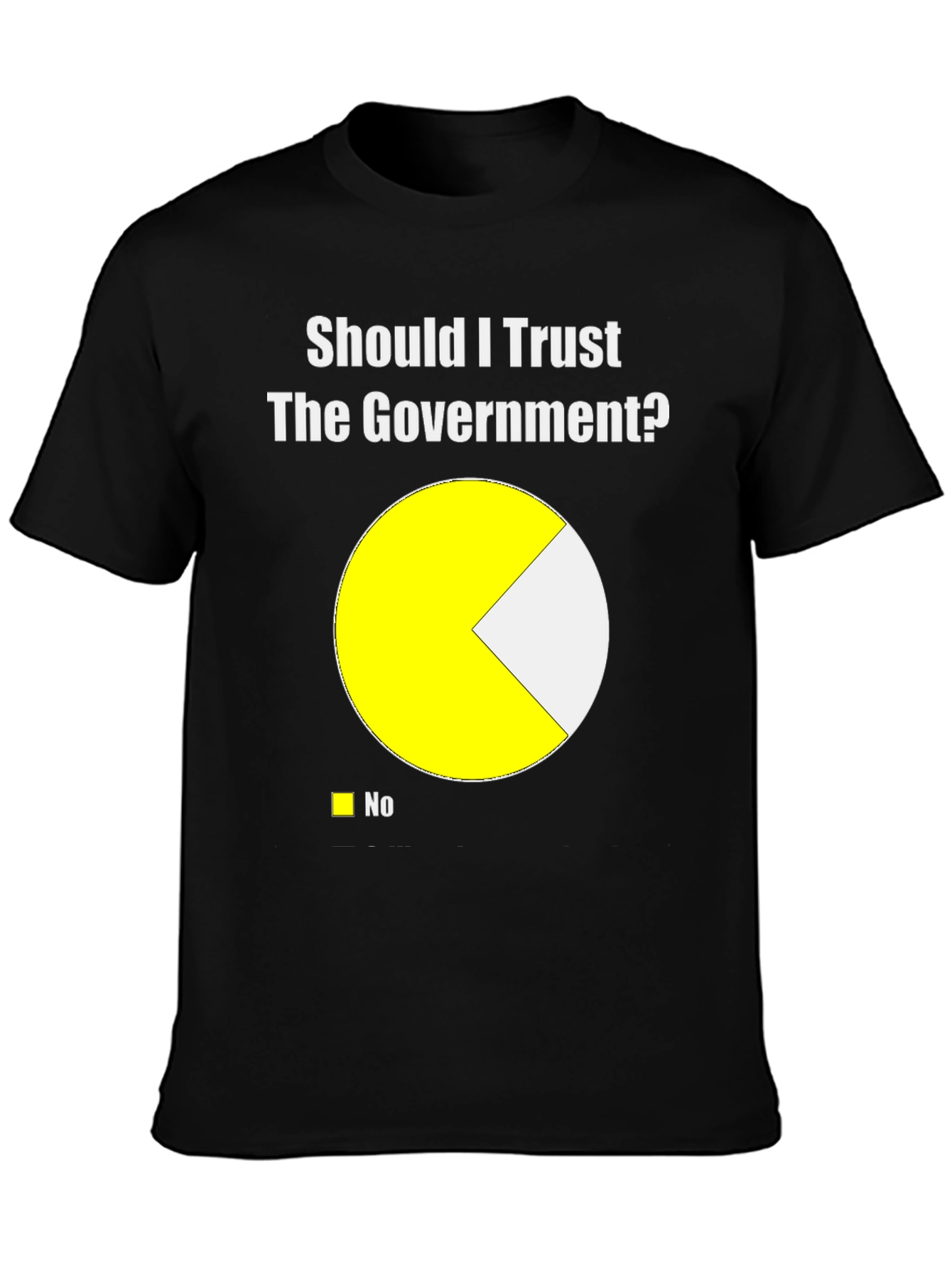 Black Should I Trust The Government? Funny T-Shirt view 3