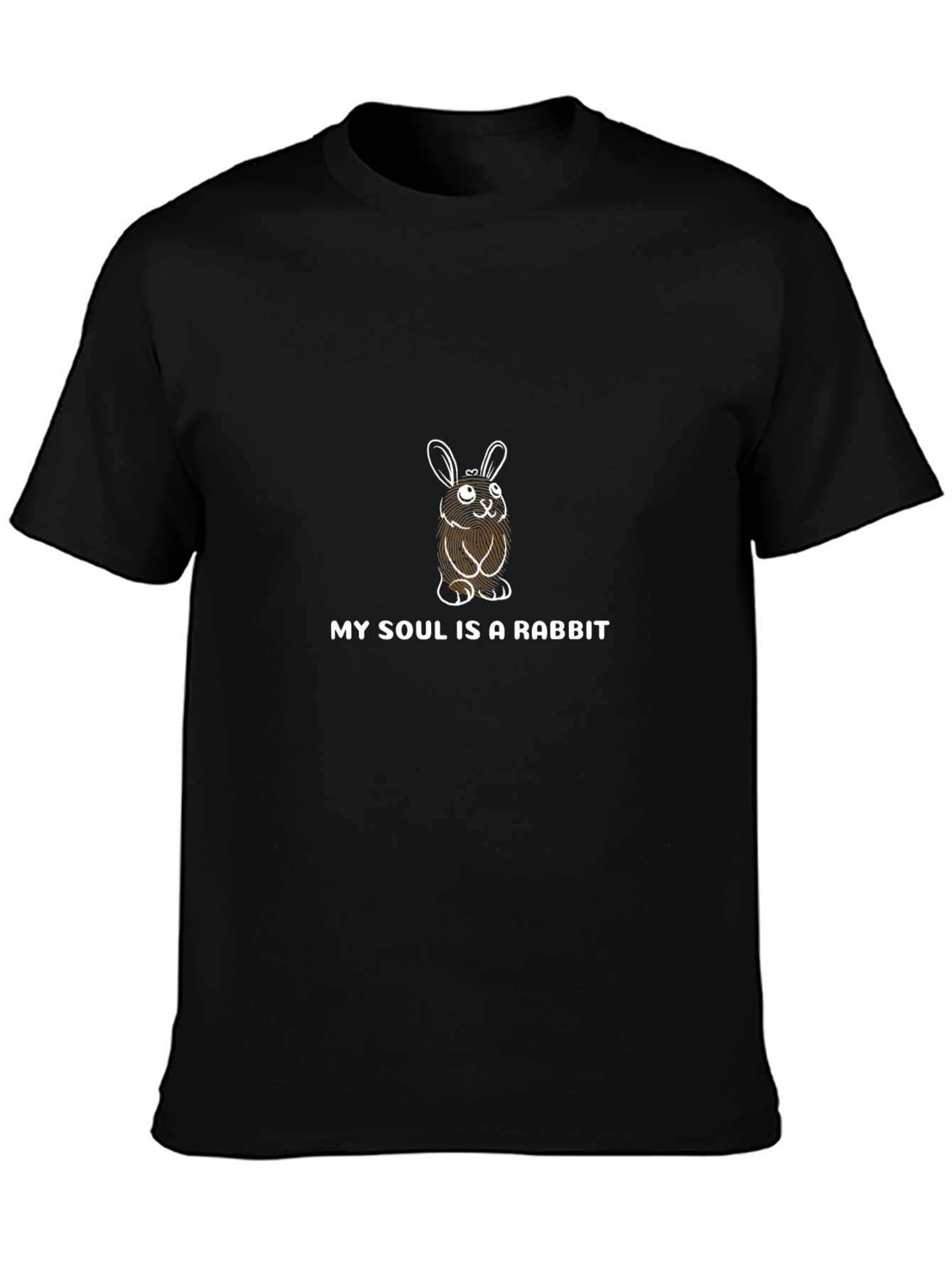 Black My Soul Is A Rabbit Graphic Tee view 3