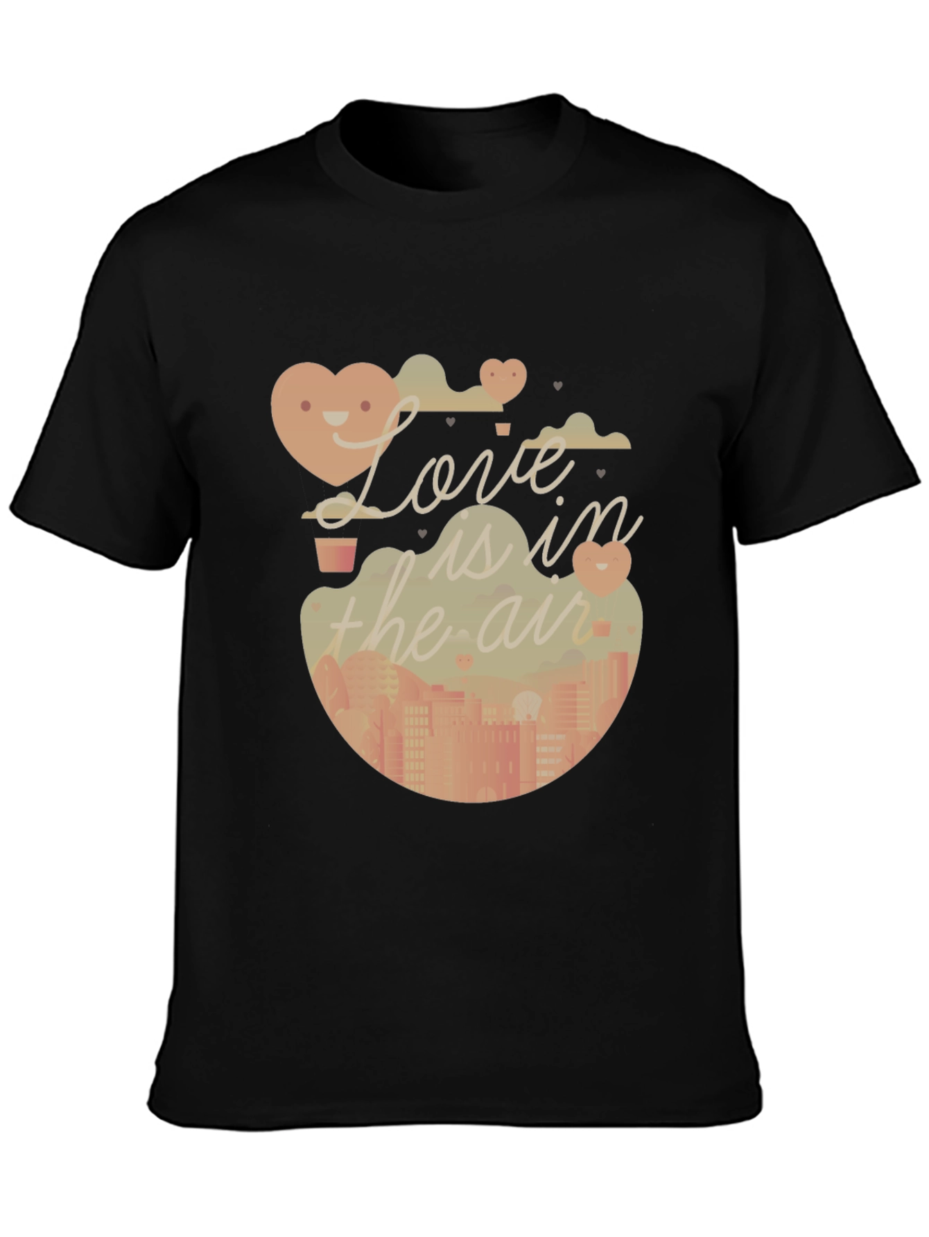Black Love is in the Air Graphic Tee - Soft Cotton Blend view 3