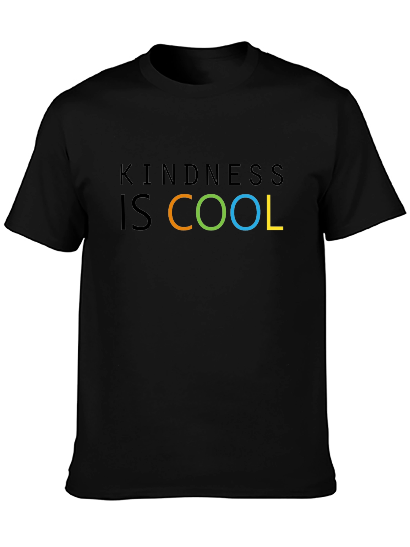 Black Kindness is Cool Graphic Tee - Black view 3