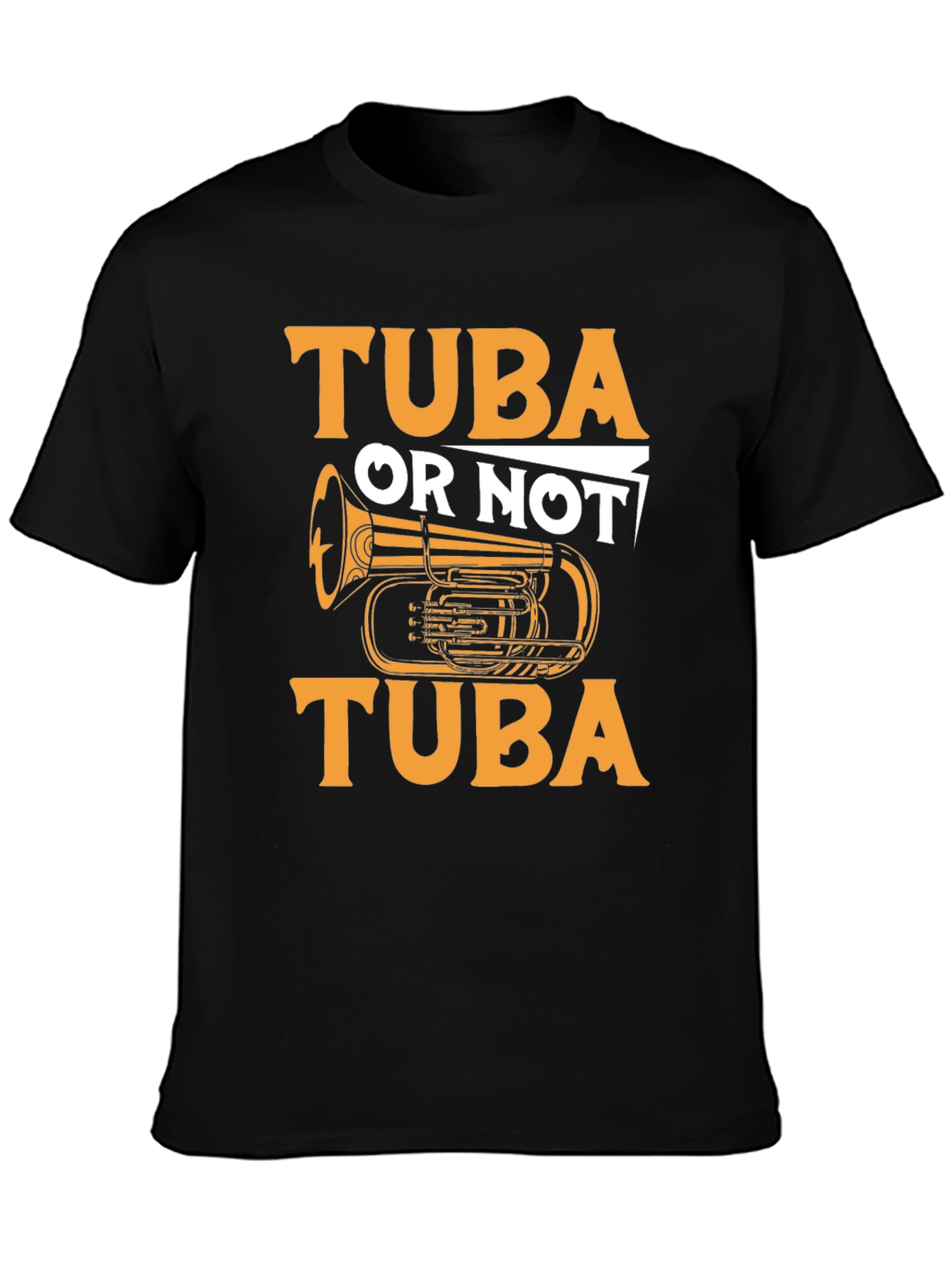 Black Tuba Or Not Tuba Funny Musician Black T-Shirt view 3