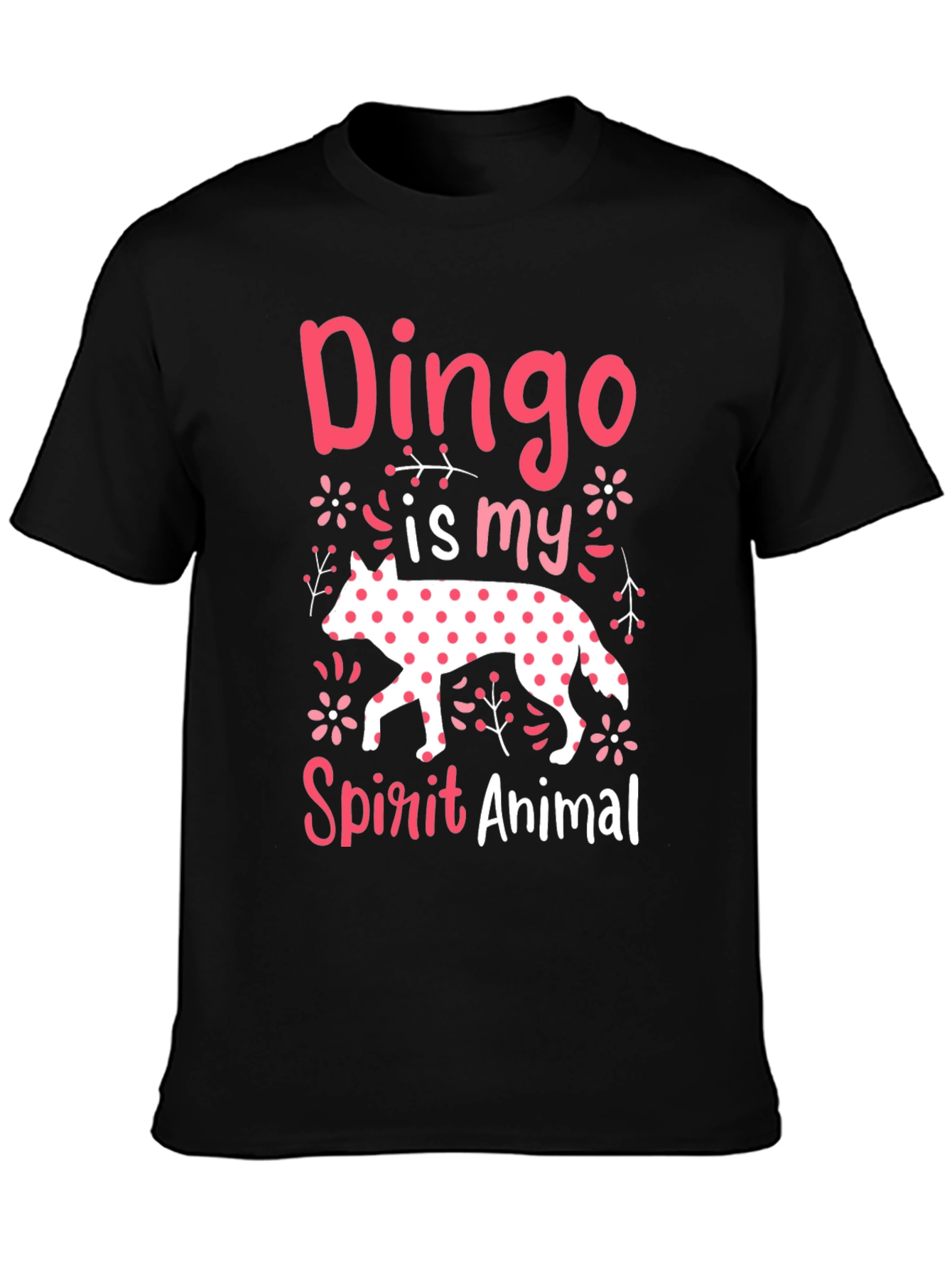 Black Dingo Spirit Animal Graphic Tee - Novelty Design view 3