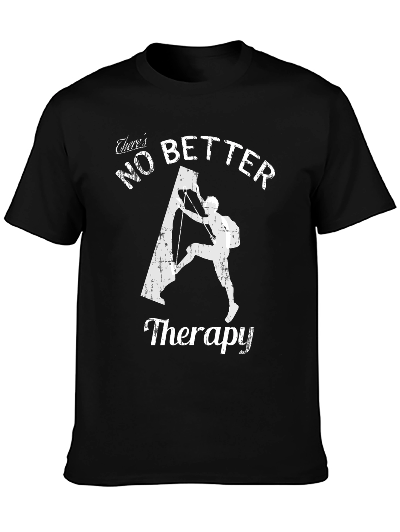 Black Climbing Therapy Graphic T-Shirt view 3