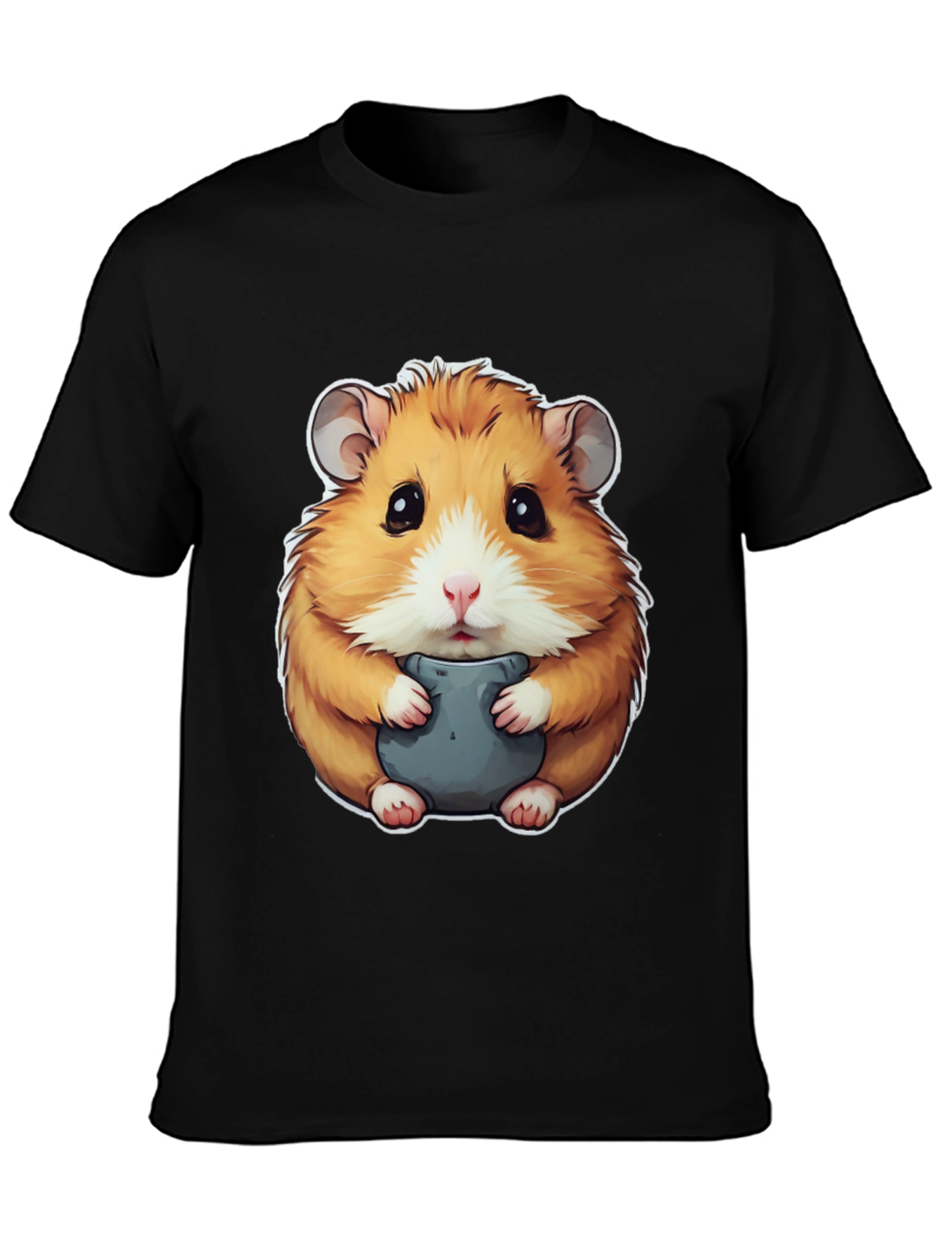 Black Hamster Graphic Tee - Cute Animal Design view 3