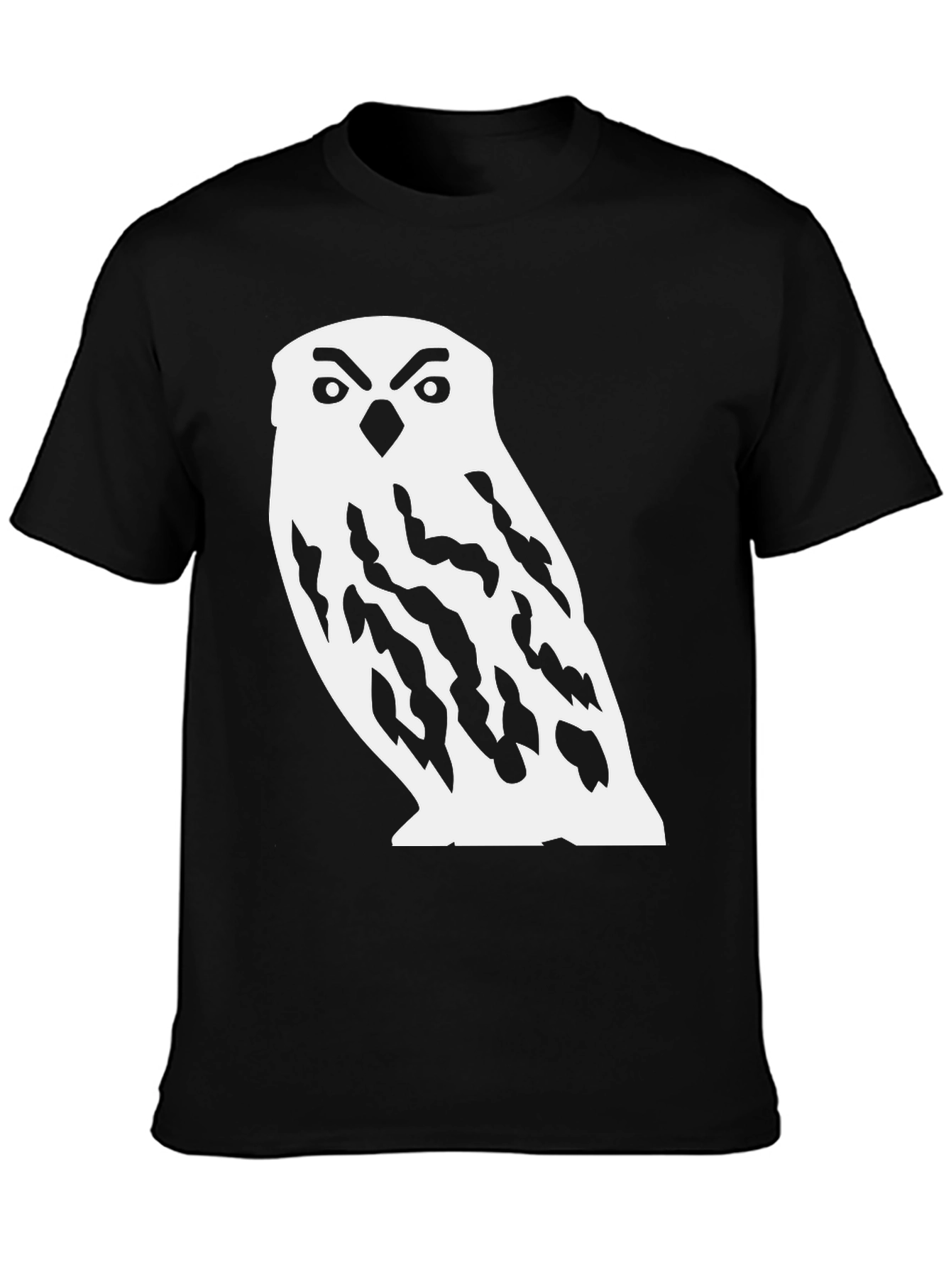 Black Owl Graphic Black T-Shirt view 3