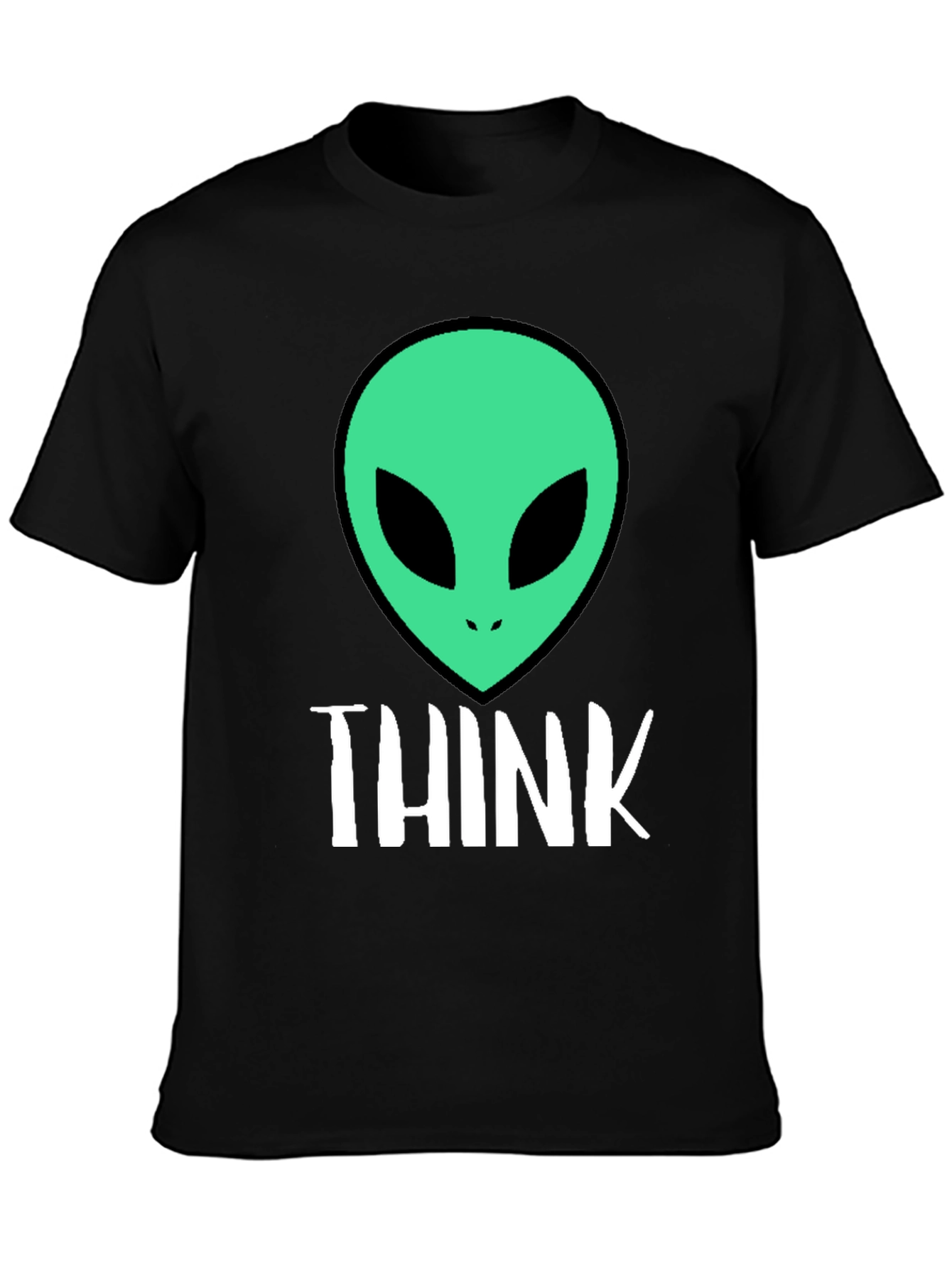 Think Alien Graphic Tee - Black Unisex T-Shirt - 3