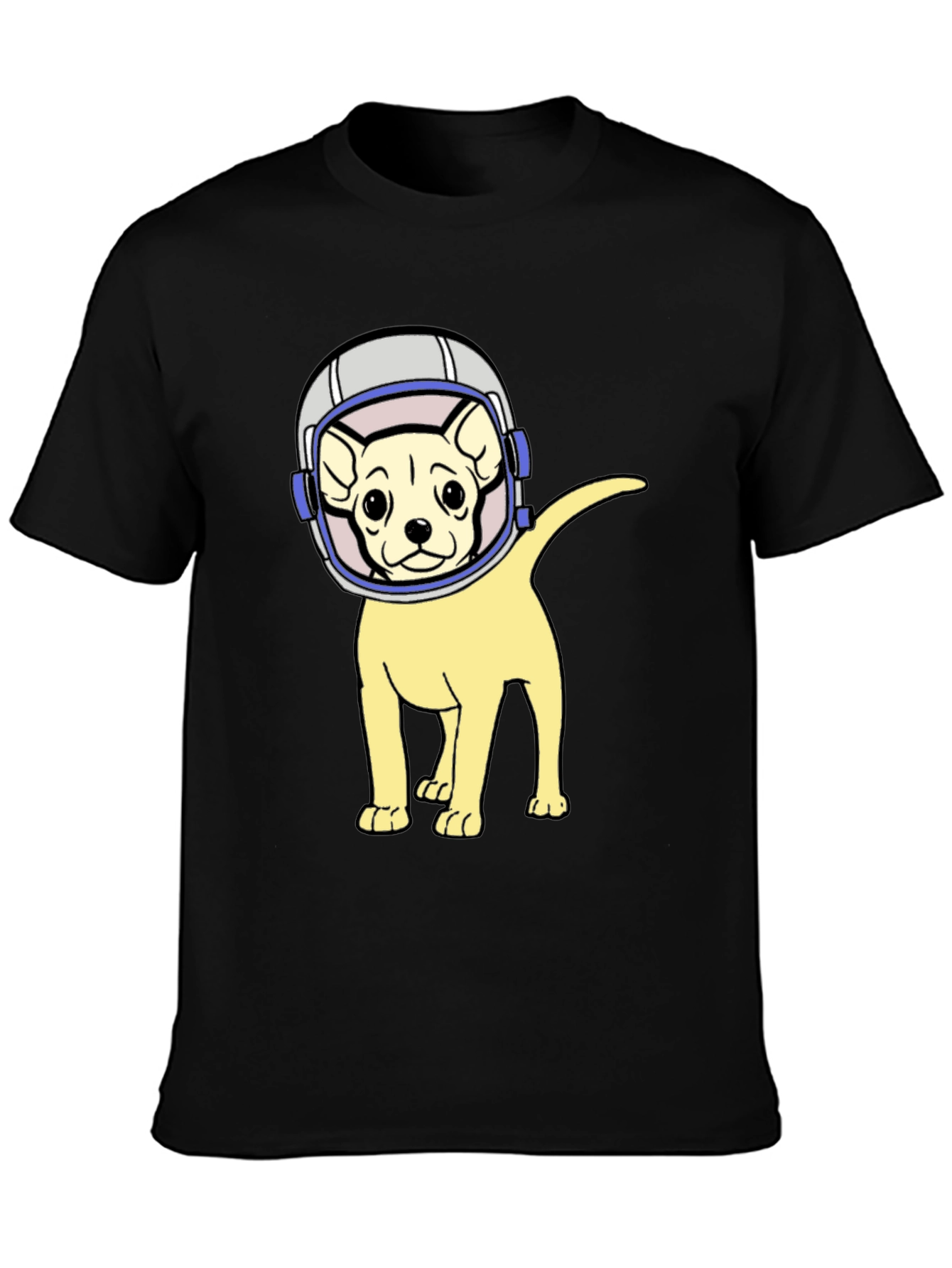 Black Astronaut Dog T-Shirt - Space Pup Tee view 3