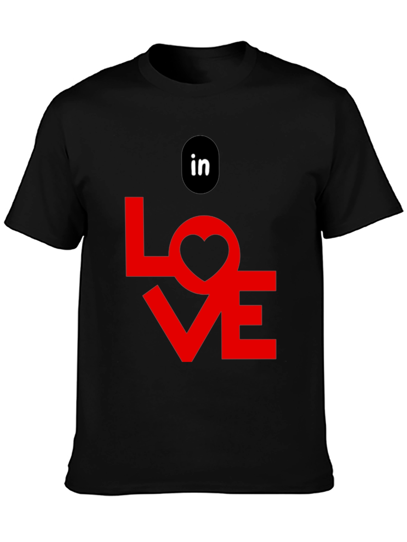 Black In Love Graphic Tee - Black Cotton T-Shirt view 3