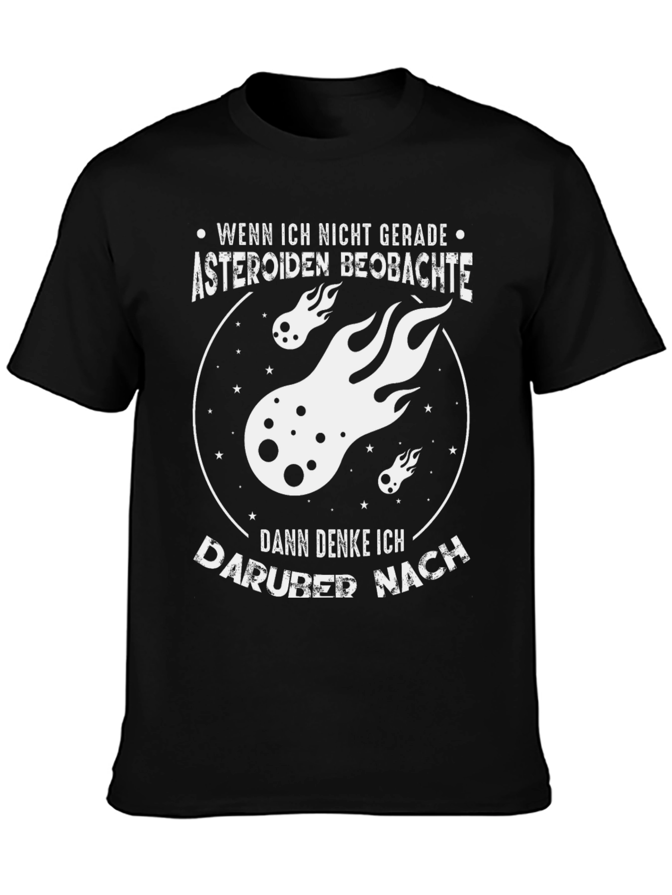Black Asteroid Observer T-Shirt - Unique Design view 3