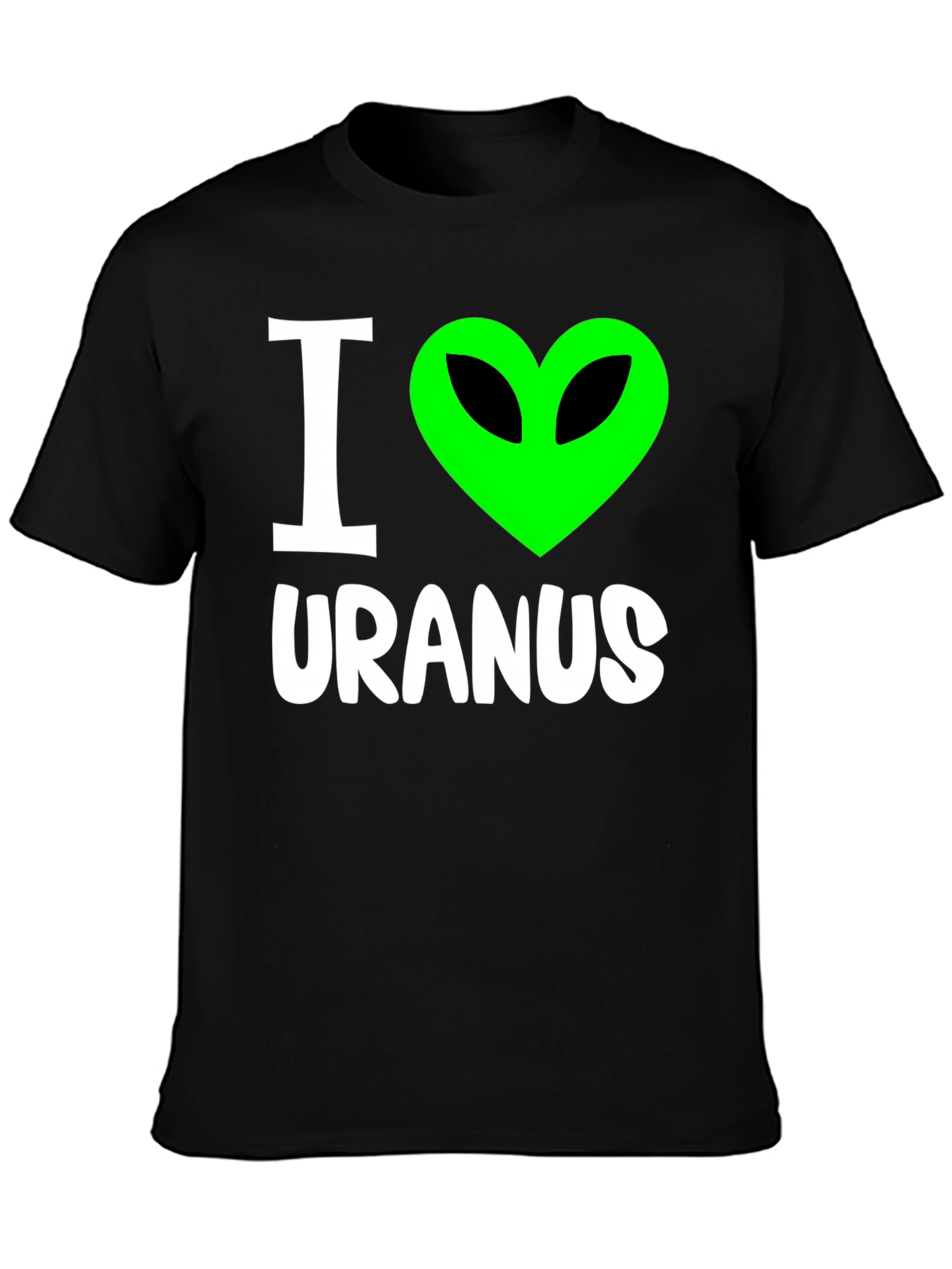 Black I Love Uranus Graphic T-Shirt view 3