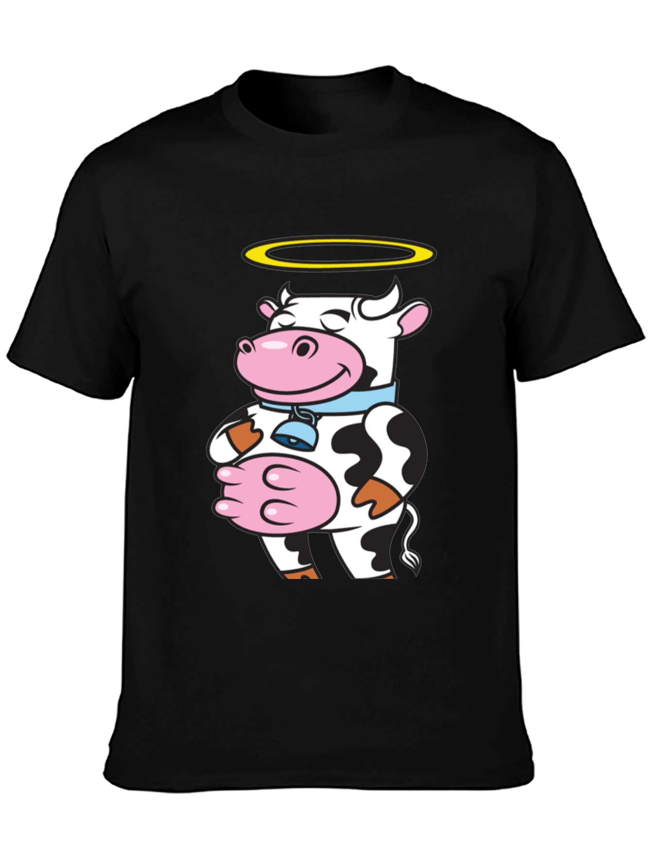 Black Holy Cow Graphic Tee - Unique Novelty Shirt view 3