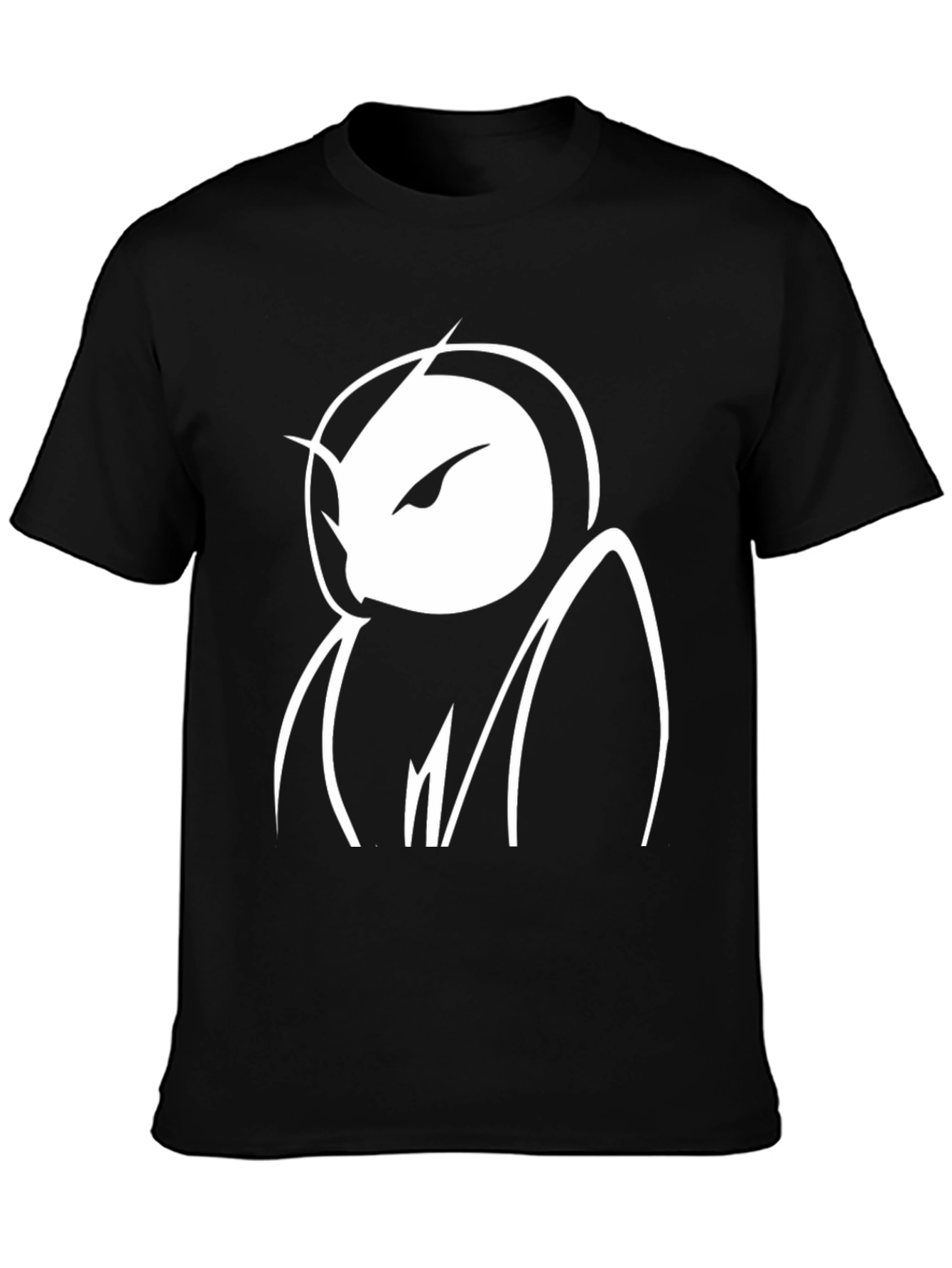 Abstract Owl Graphic Black T-Shirt - 3