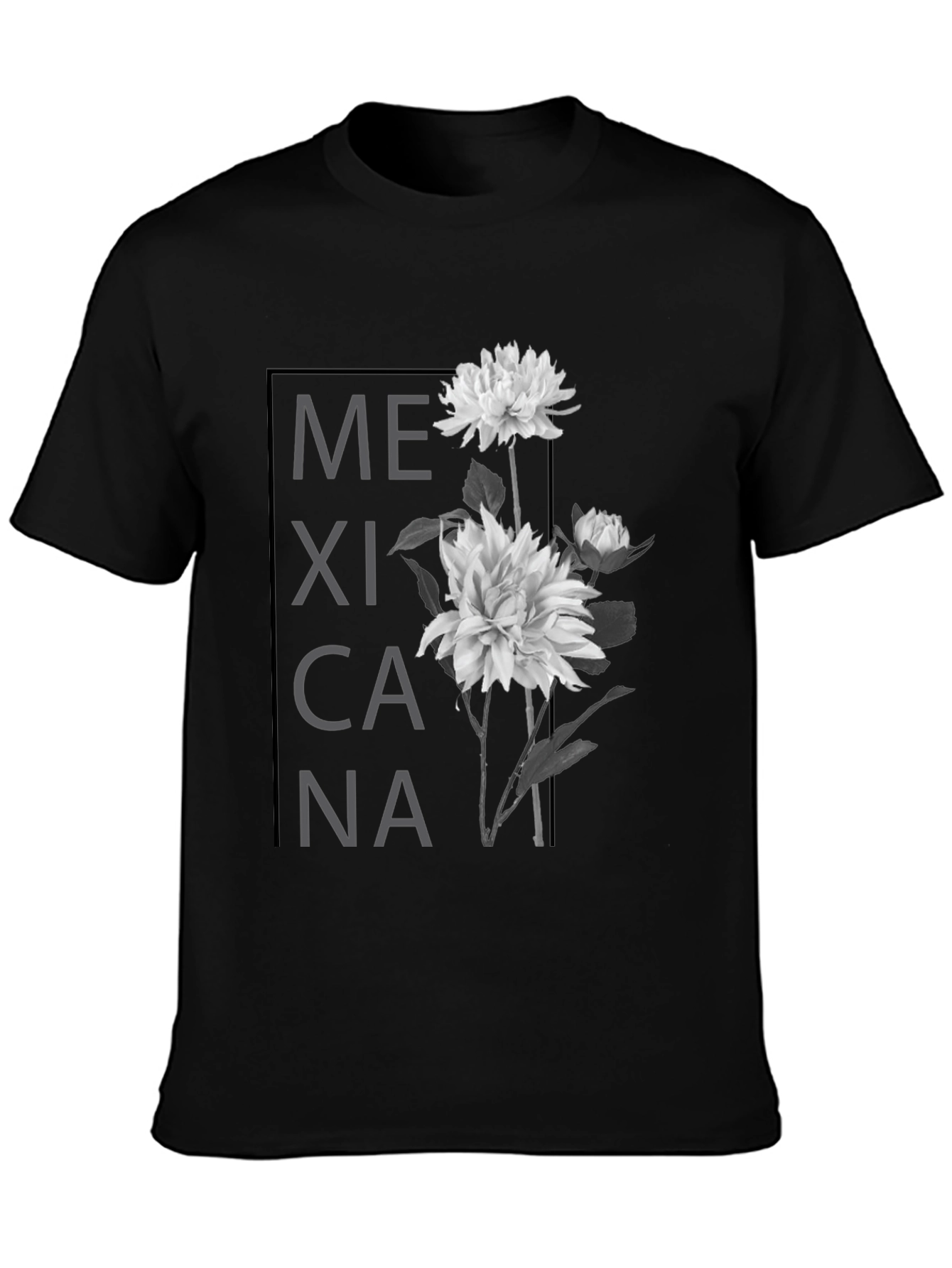 Black Mexicana Floral Graphic T-Shirt - Black view 3