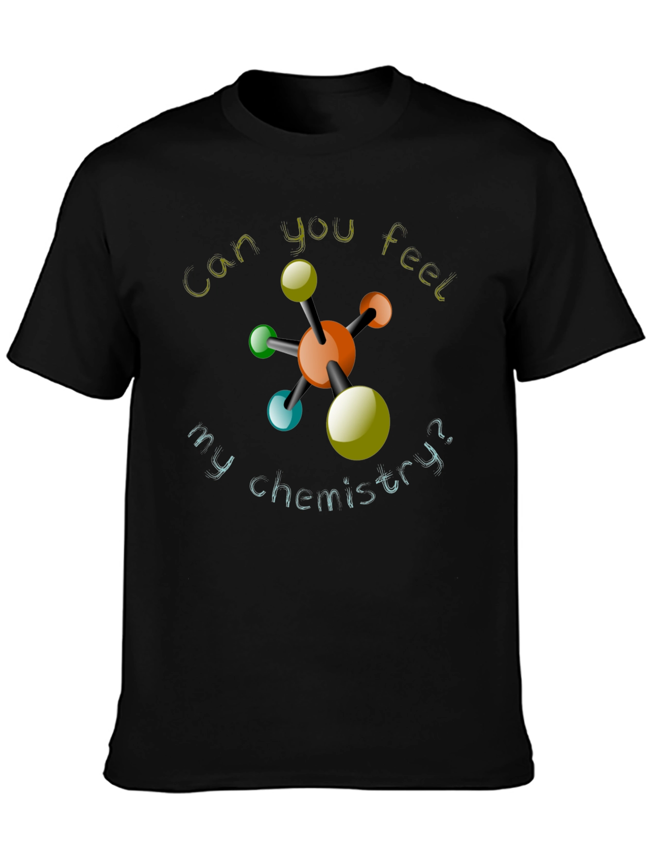 Black Chemistry Humor Black T-Shirt view 3
