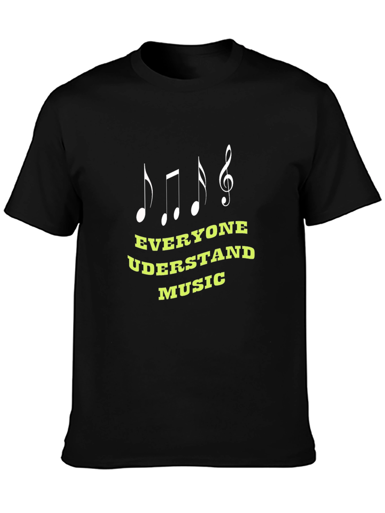 Black Everyone Understand Music Black Graphic Tee view 3
