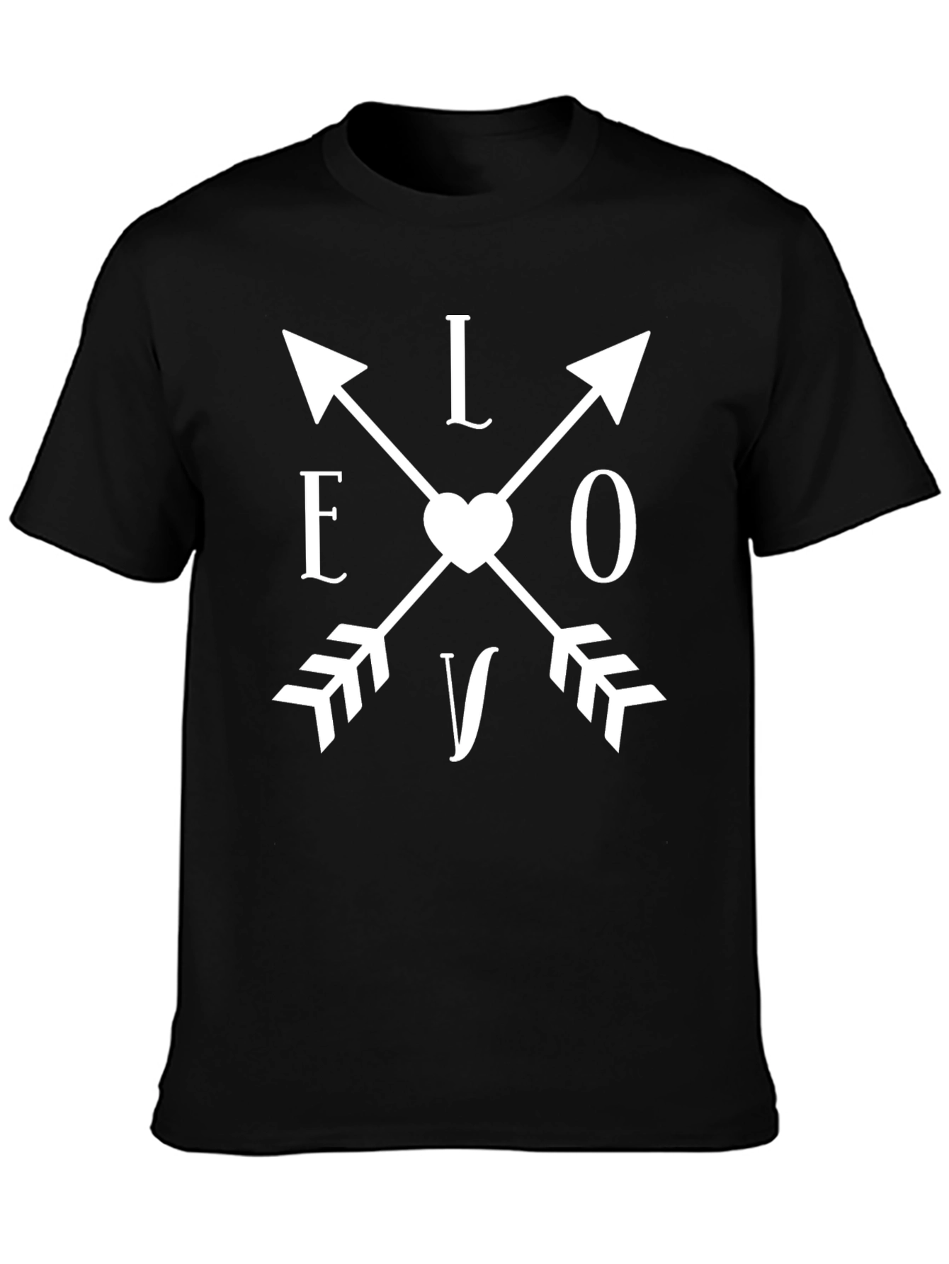 Black Love Arrows Graphic Tee - Stylish & Trendy T-Shirt view 3