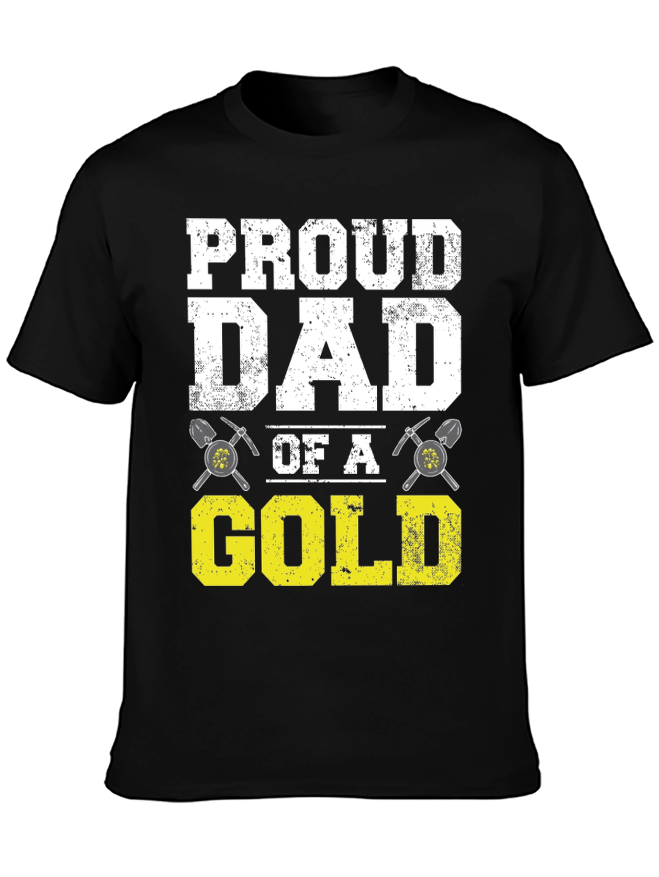 Black Proud Dad of a Gold Digger T-Shirt view 3