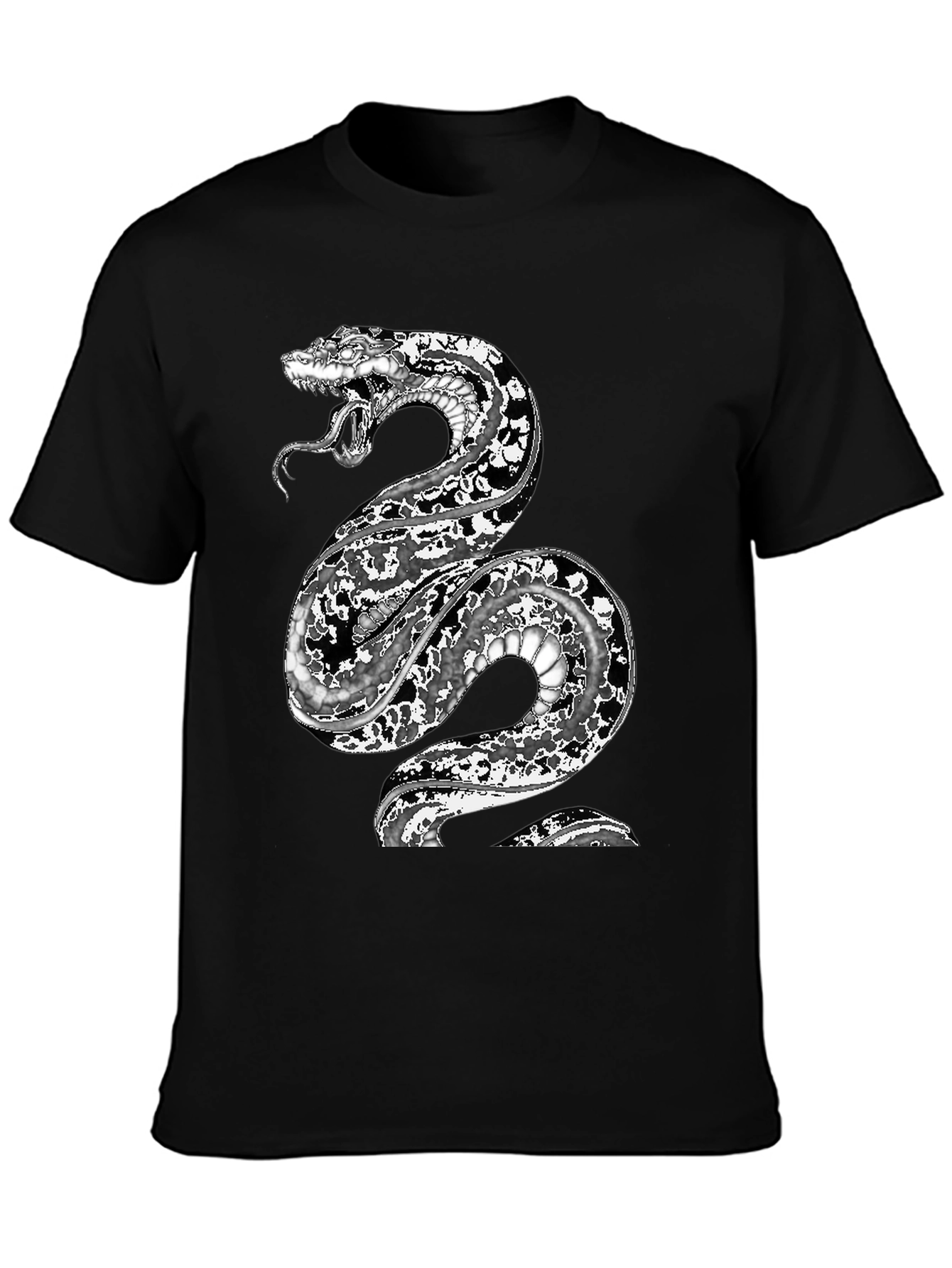 Black Snake Graphic Black T-Shirt view 3
