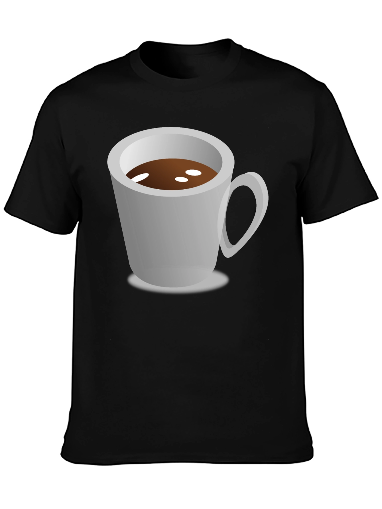 Black Coffee Cup Graphic Tee - Black Unisex Shirt view 3