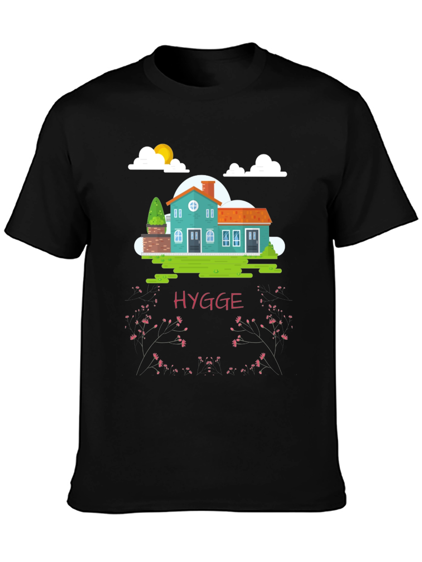 Black Hygge House Black T-Shirt - Cozy Comfort view 3
