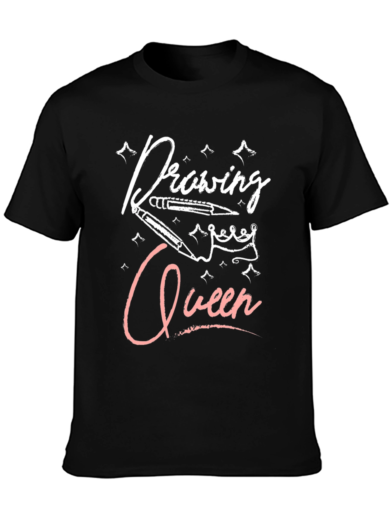 Black Drawing Queen Black T-Shirt view 3