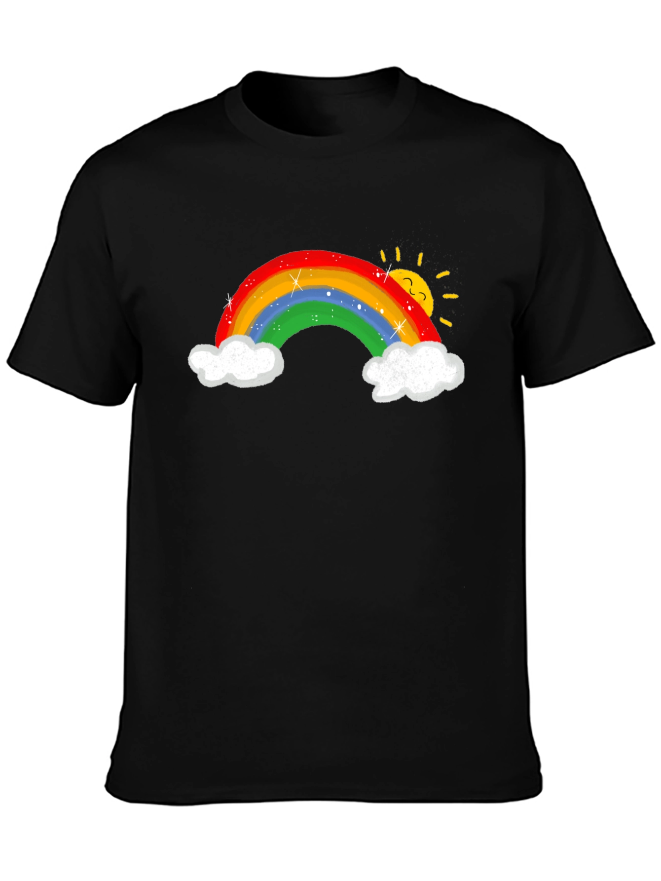 Black Rainbow Graphic T-Shirt - Unisex Cotton Tee view 3