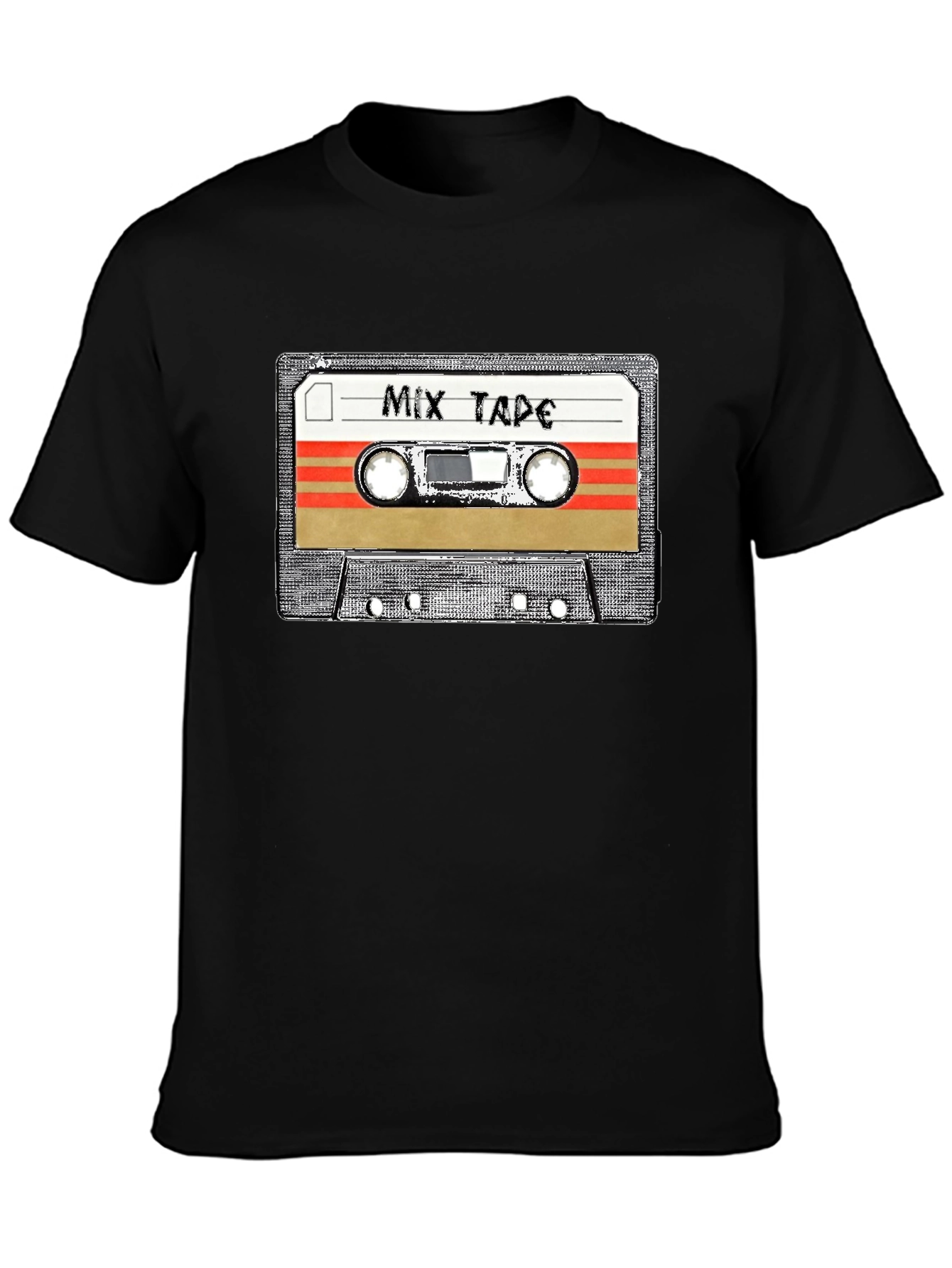 Black Retro Mixtape Graphic T-Shirt view 3