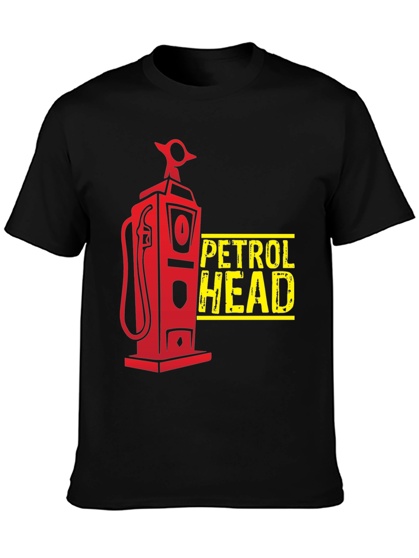 Black Petrol Head Graphic Tee - Black Cotton view 3