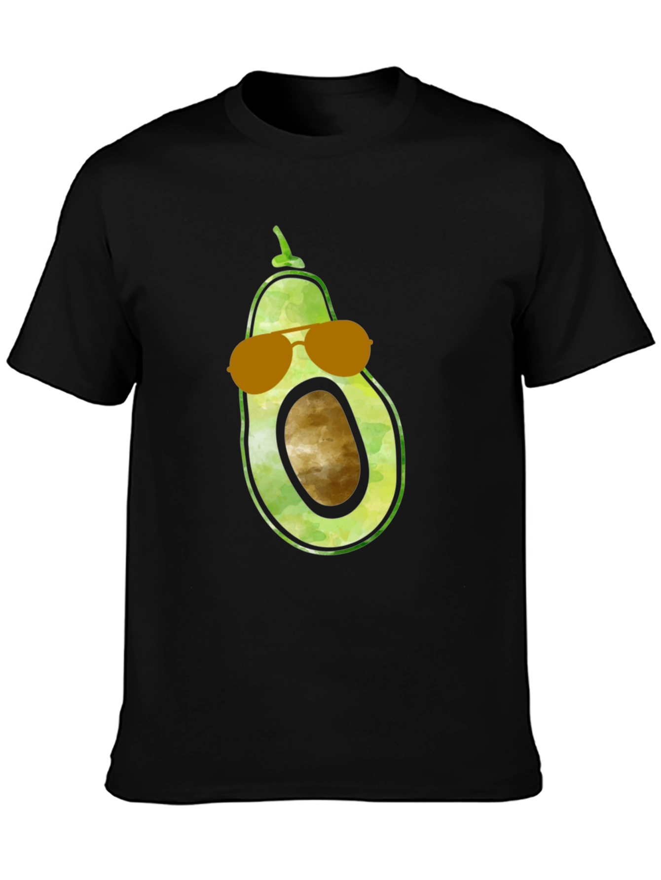 Black Cool Avocado Graphic Tee view 3