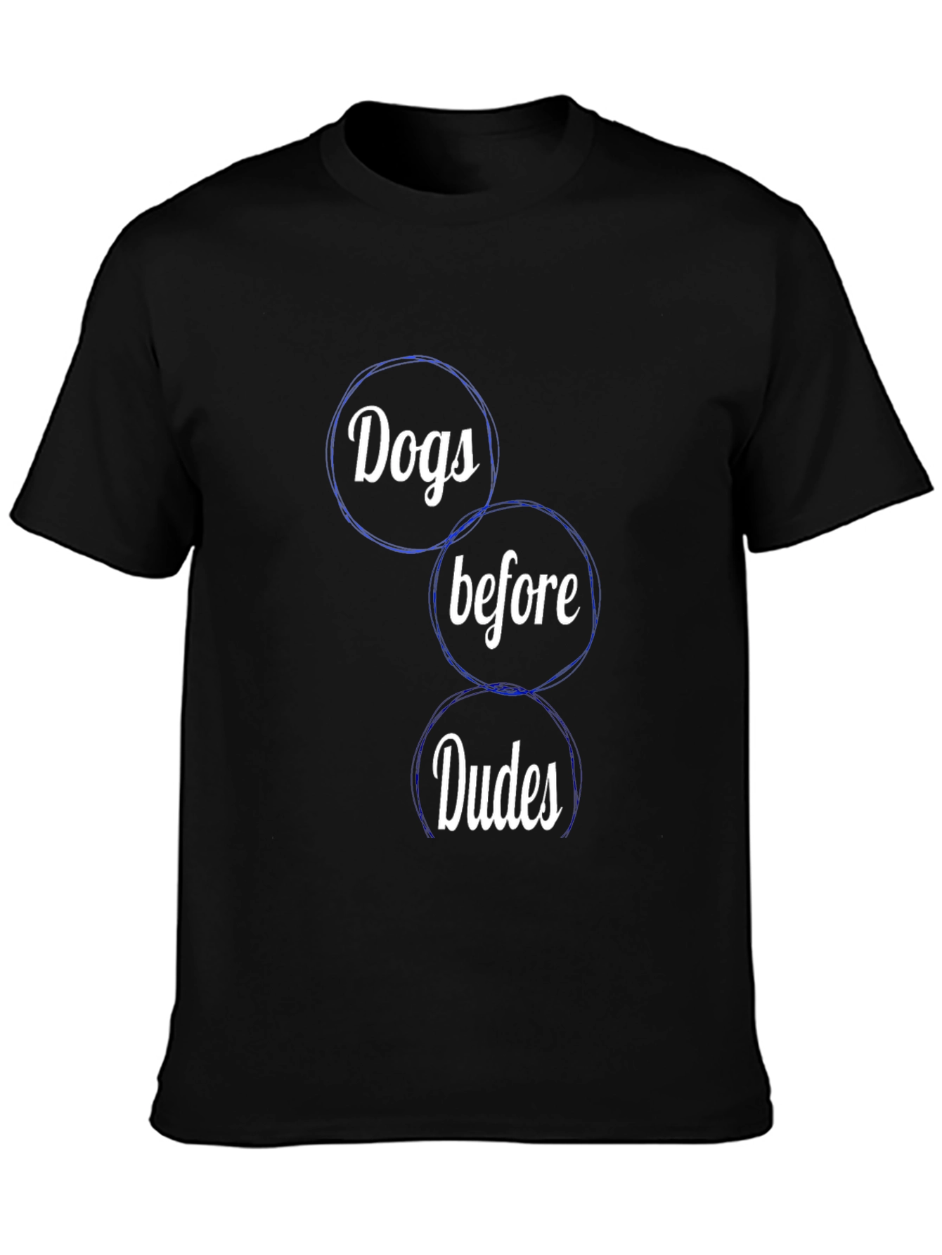 Black Dogs Before Dudes Graphic Tee - Black view 3