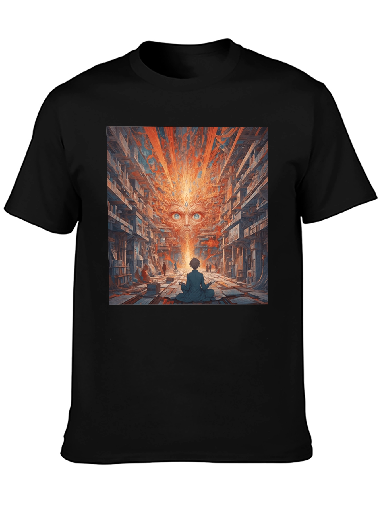 Black Meditative Mind T-Shirt view 3