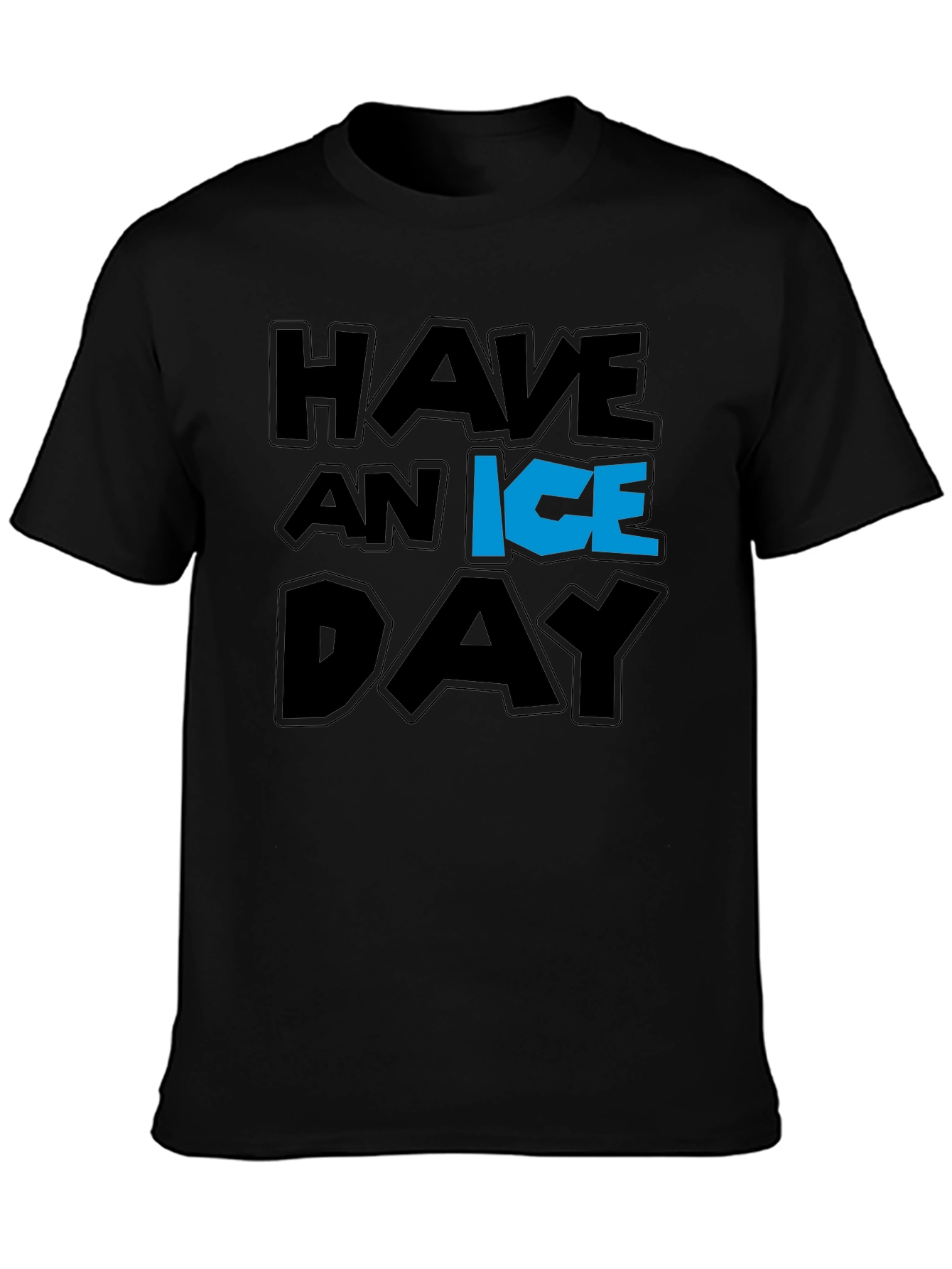 Black Have an Ice Day Graphic T-Shirt view 3