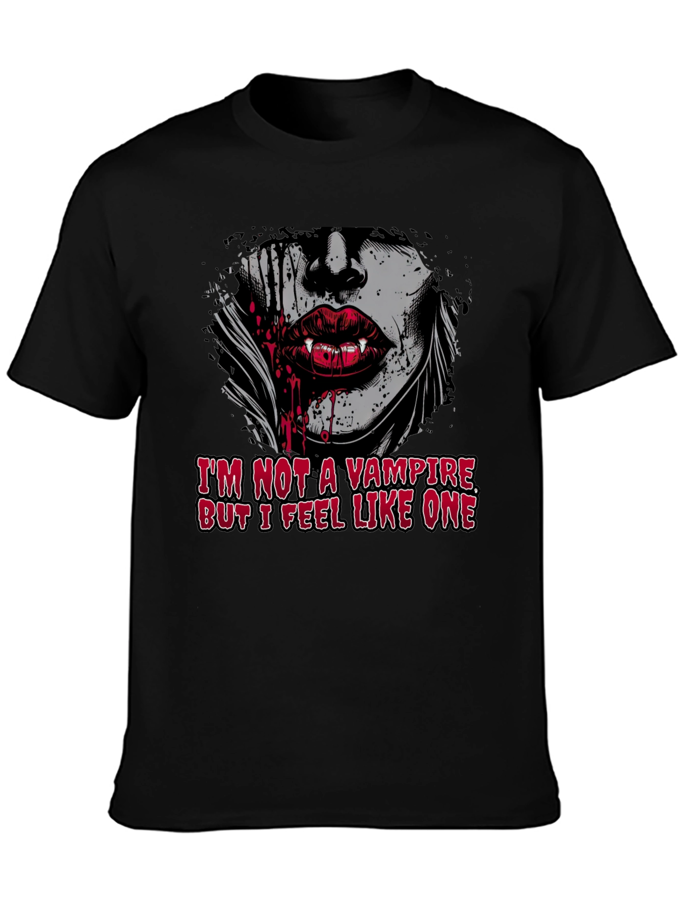 Black Vampire Graphic T-Shirt view 3