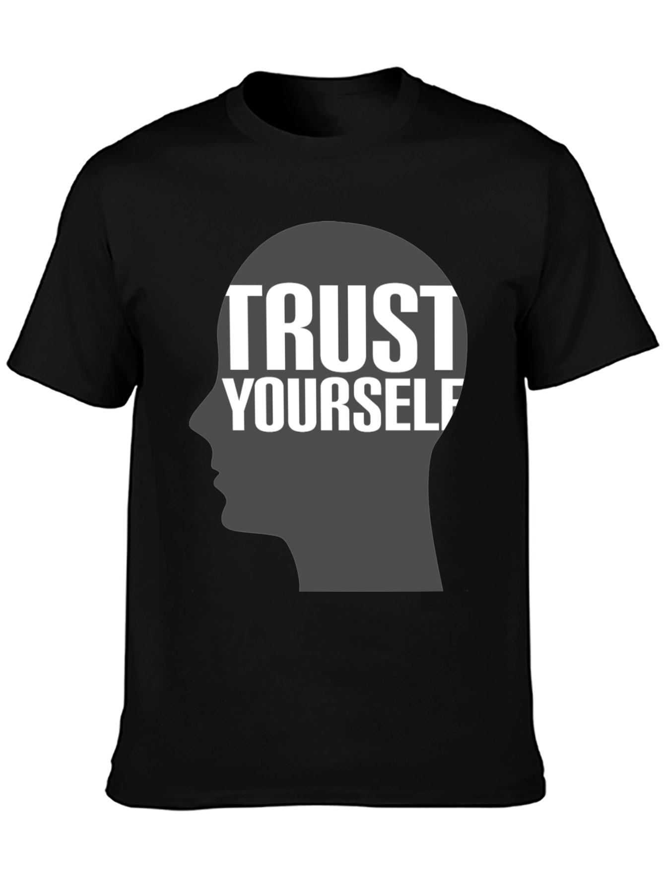 Black Trust Yourself Graphic T-Shirt - Motivational Tee view 3