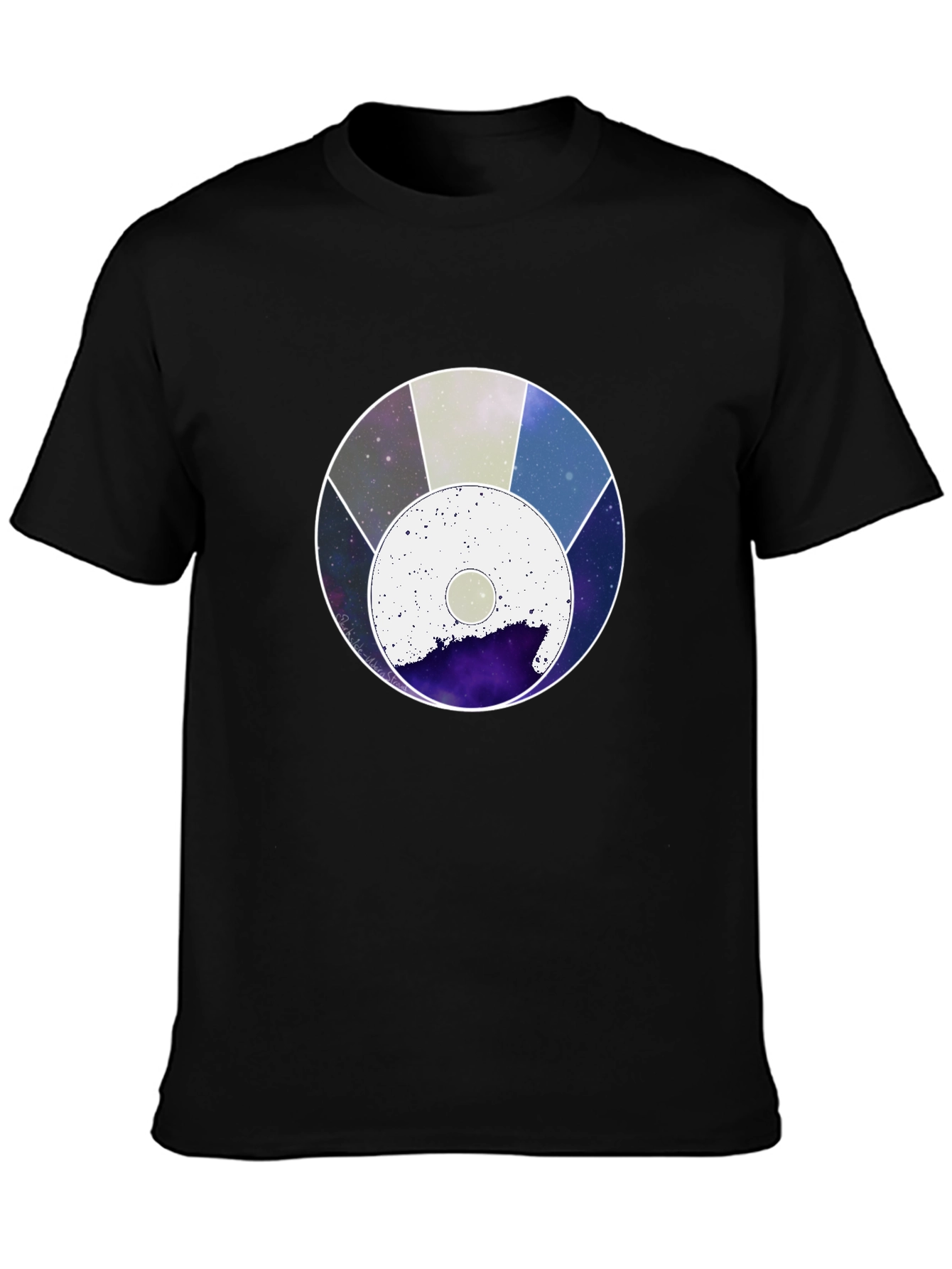 Black Space Circle Black Graphic Tee view 3