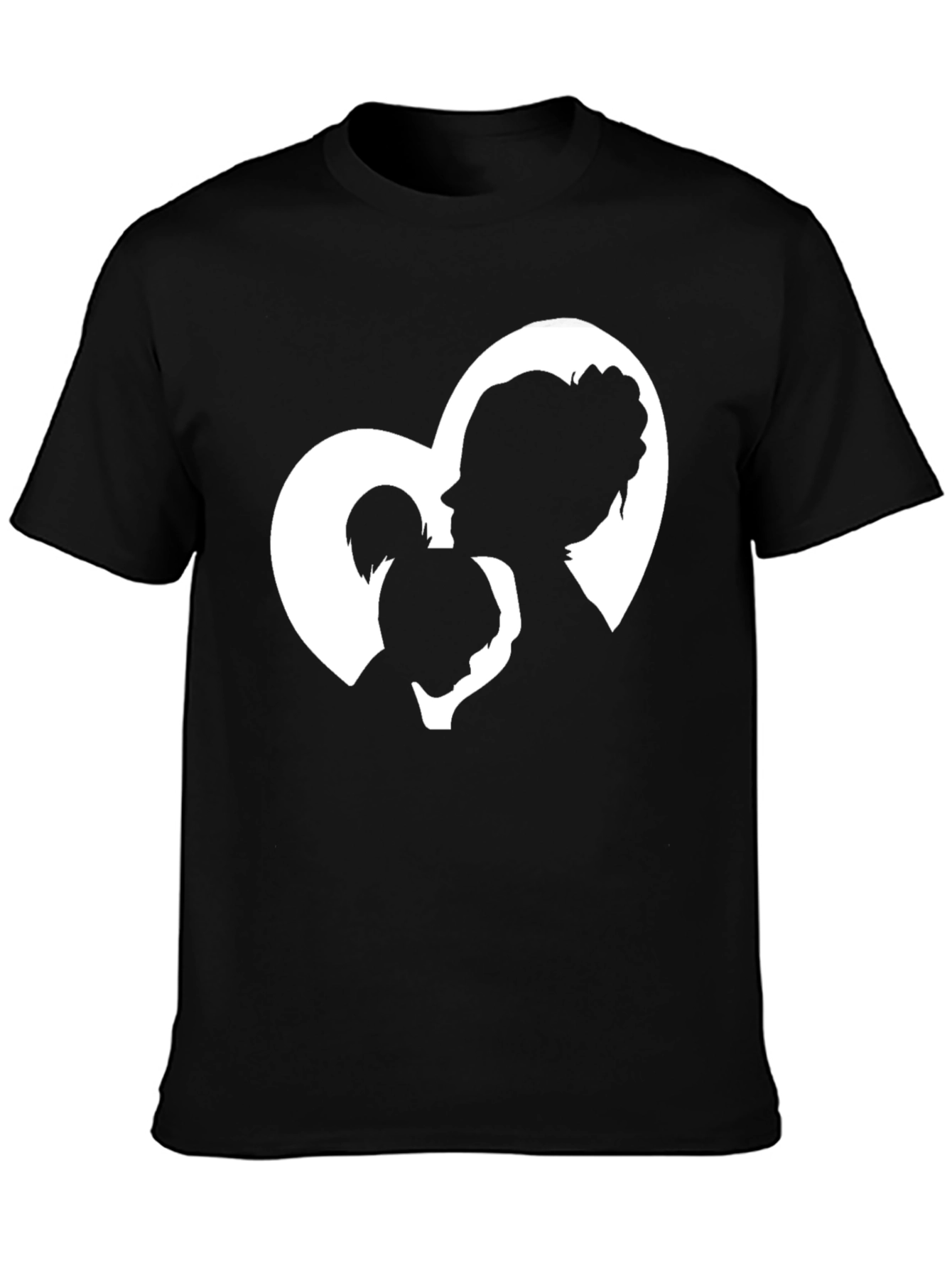 Black Mother & Daughter Heart Graphic T-Shirt view 3