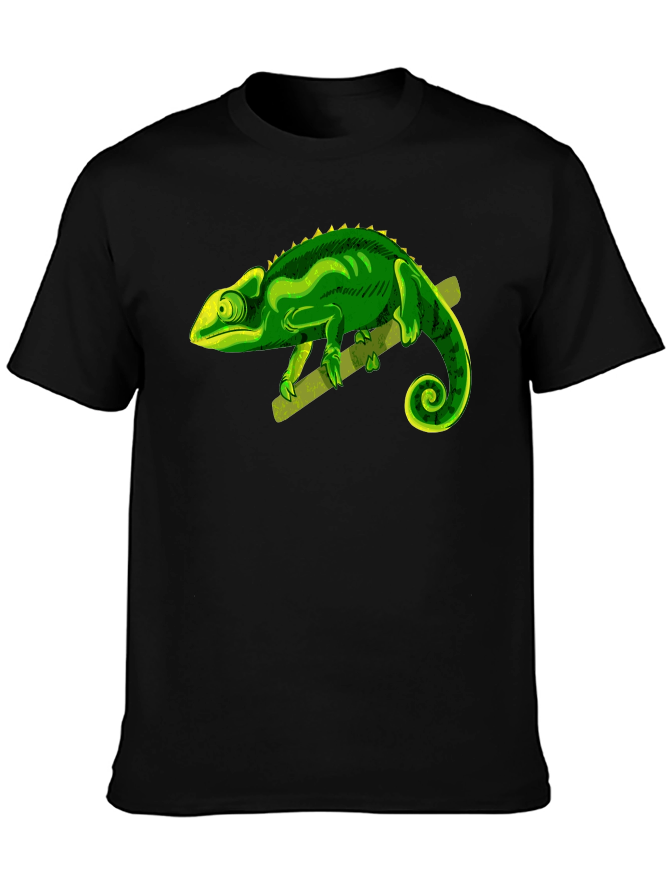 Black Chameleon Graphic Print T-Shirt view 3