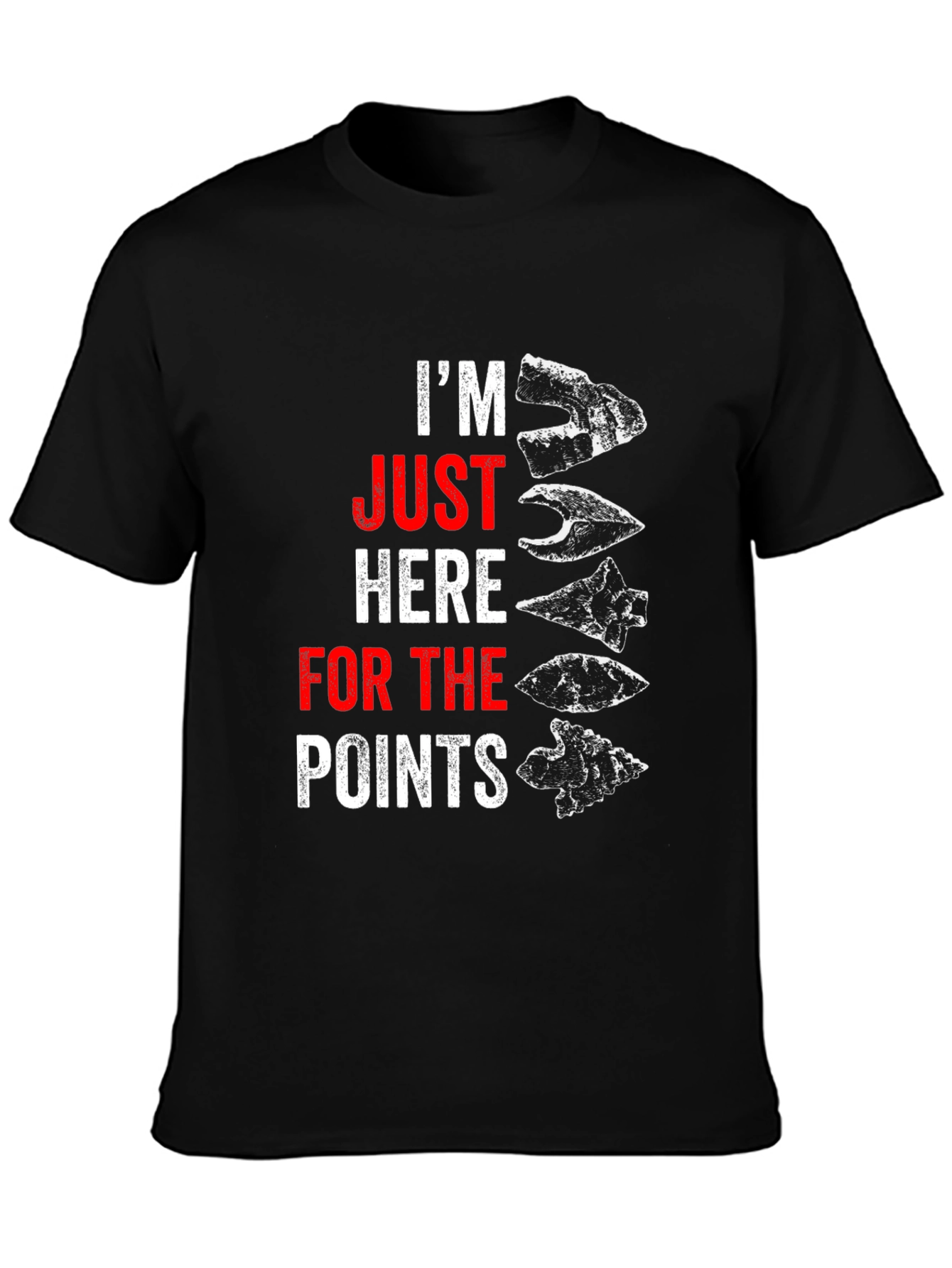 Black I'm Just Here For The Points T-Shirt view 3