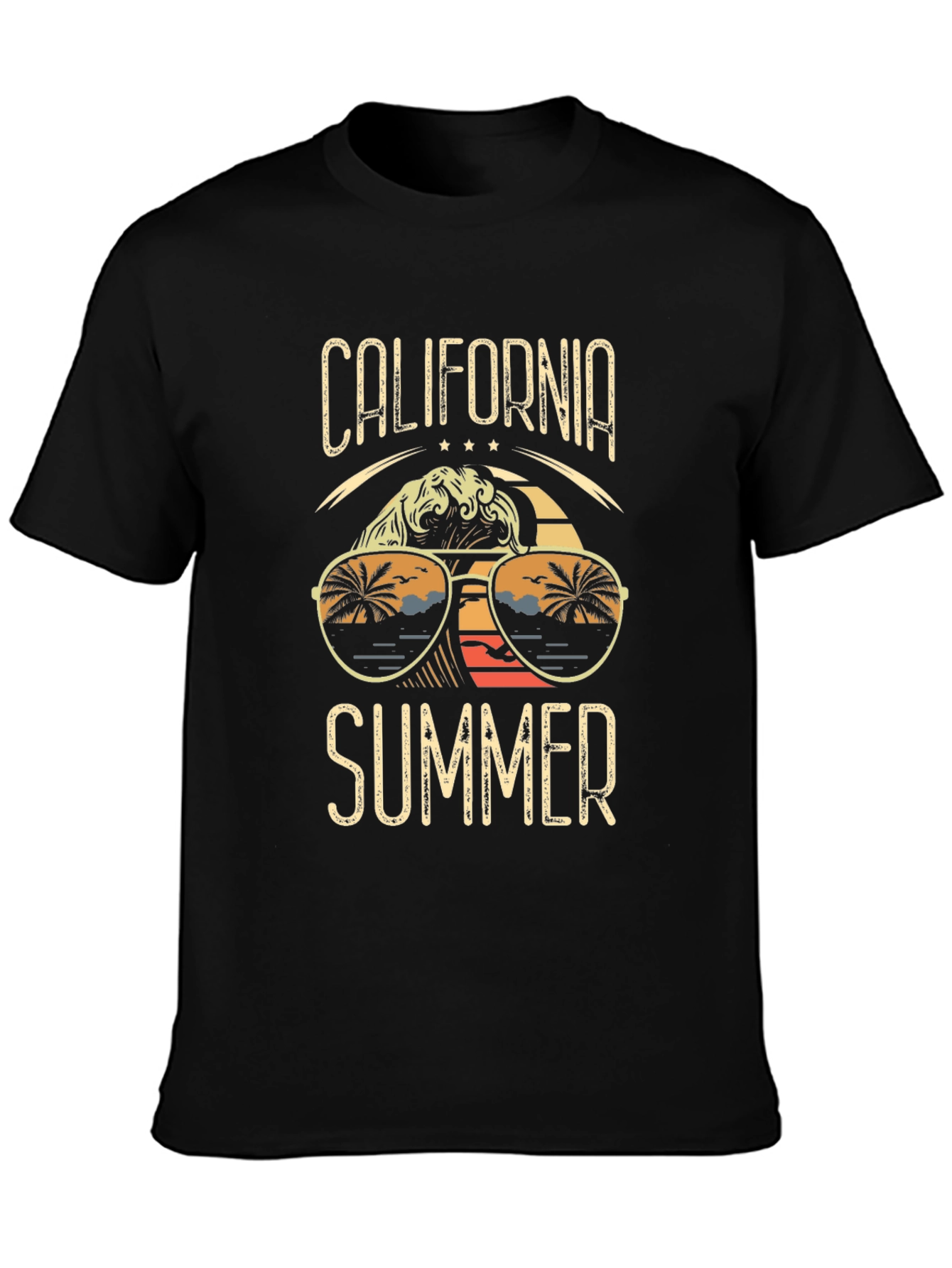 Black California Summer Graphic Tee view 3