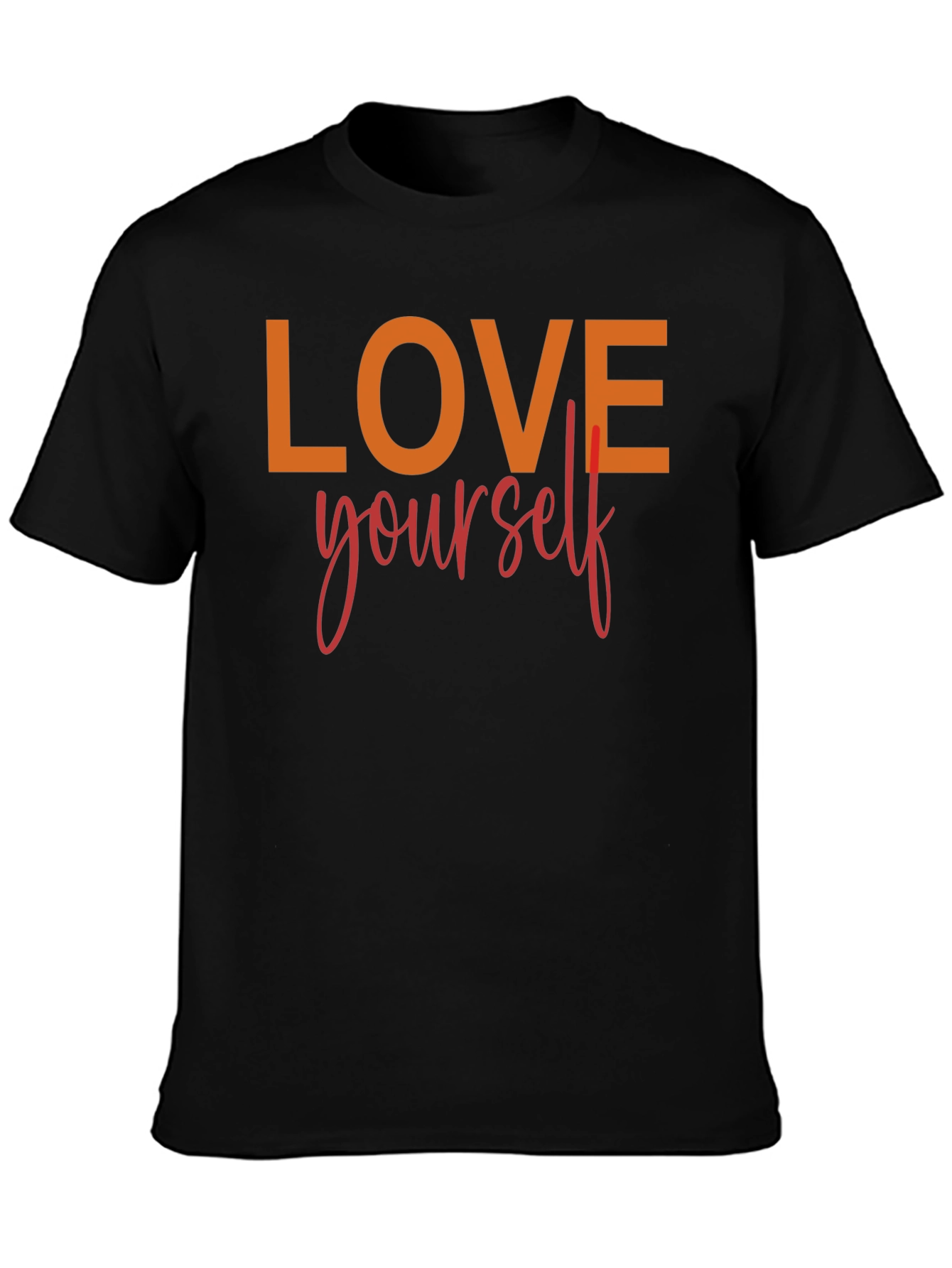 Black Love Yourself Graphic Tee - Black view 3
