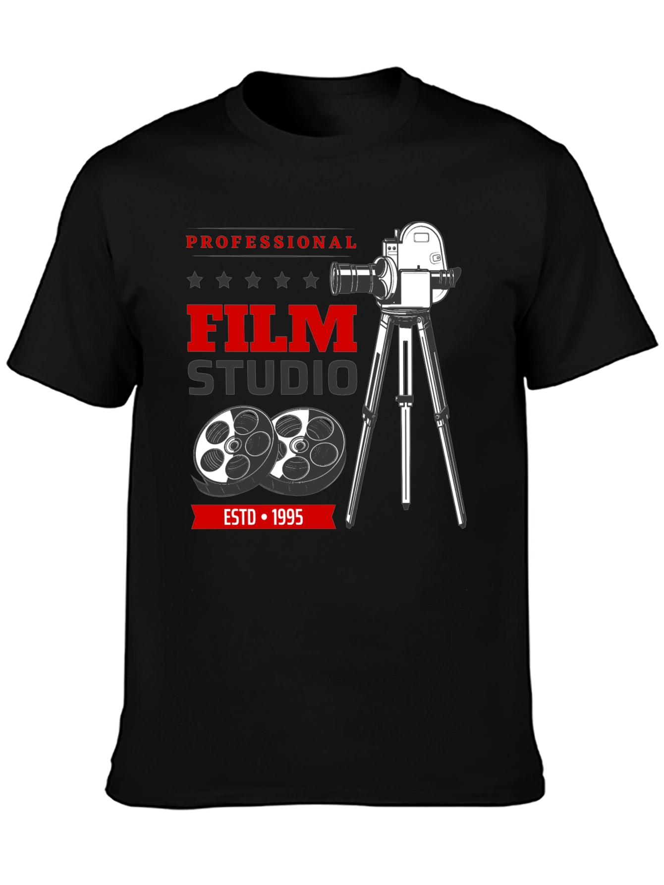 Black Professional Film Studio T-Shirt view 3